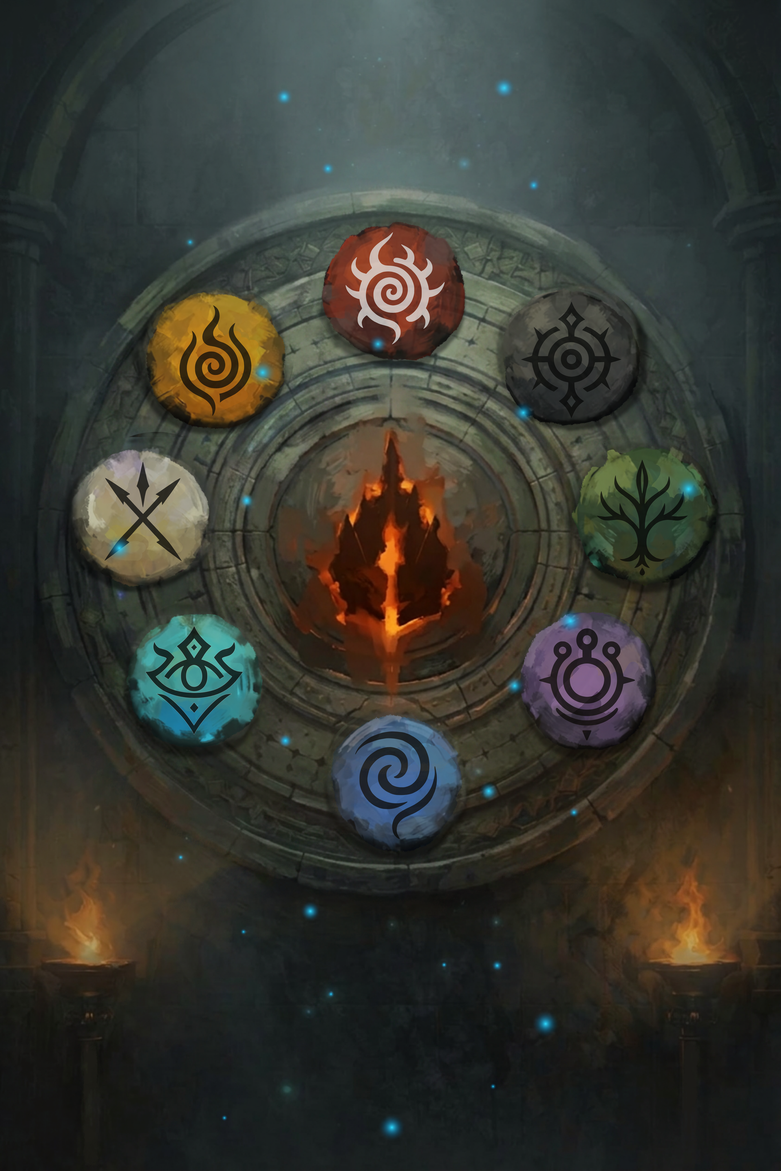 The Circle of Arynbel featuring the Thorn soulmark, shown as a glowing symbol within an ornate circular design.