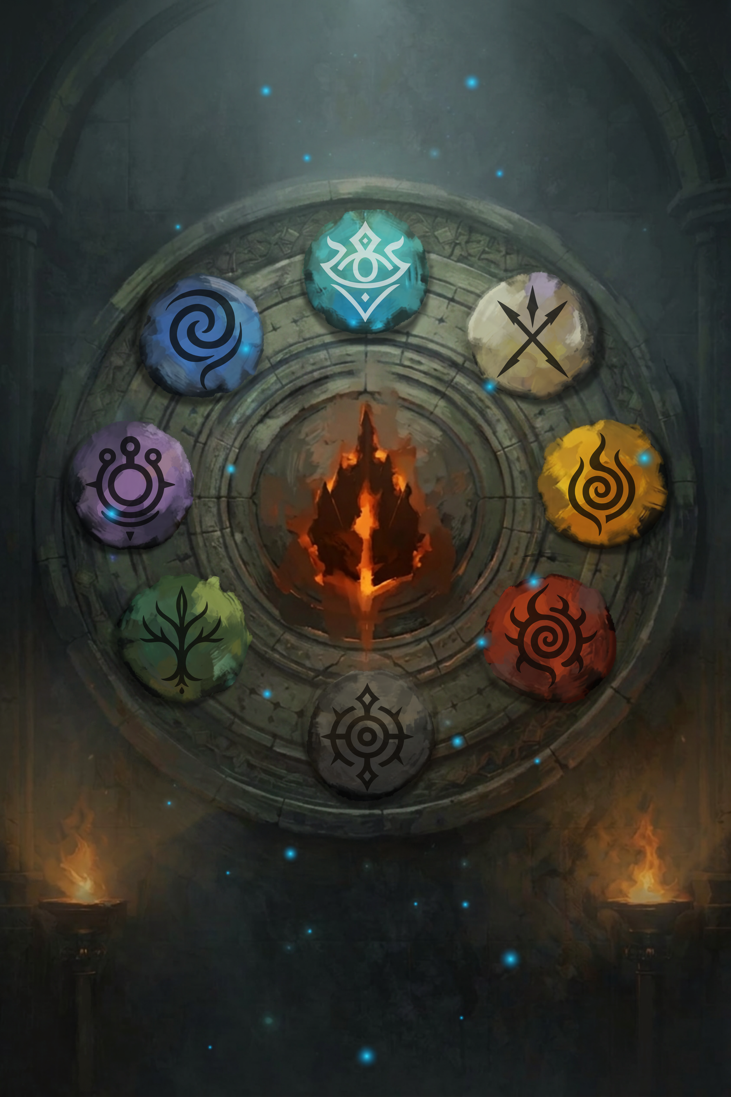 The Circle of Arynbel featuring the Veil soulmark, shown as a glowing symbol within an ornate circular design.
