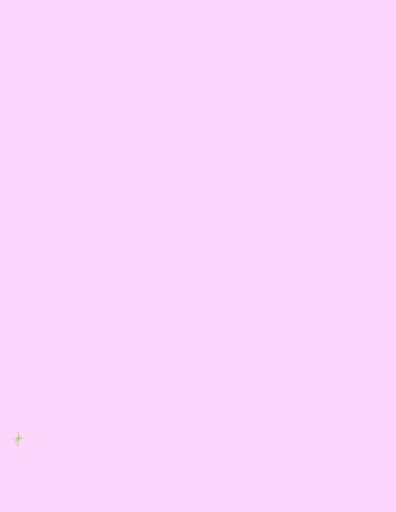 A pink background with a small green star in the lower left corner.