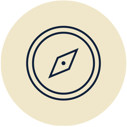 Compass icon representing direction