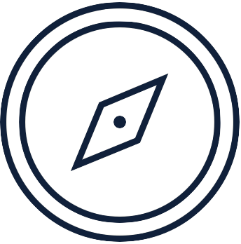 Compass icon representing direction