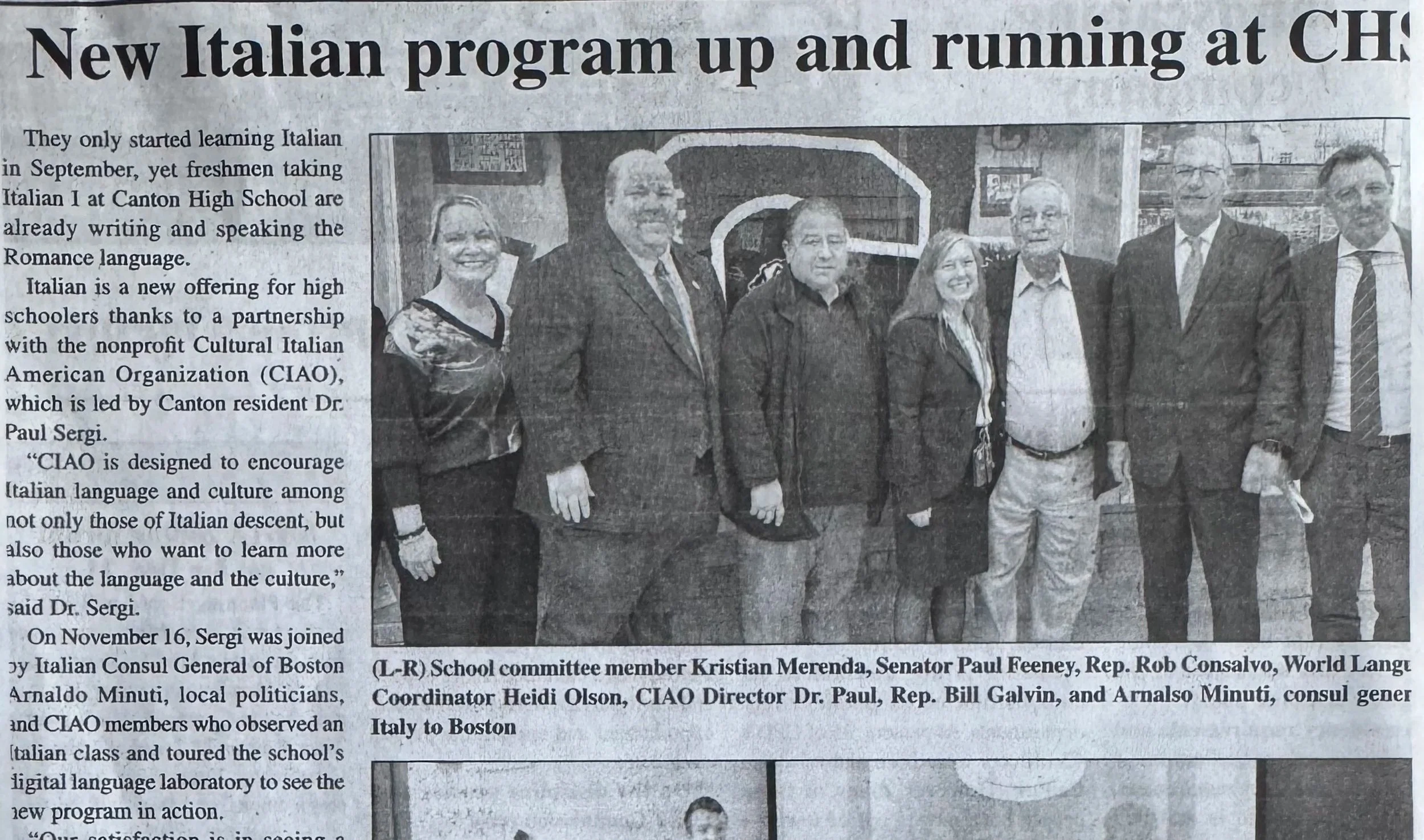 New Italian Program Up and Running at Canton High School
