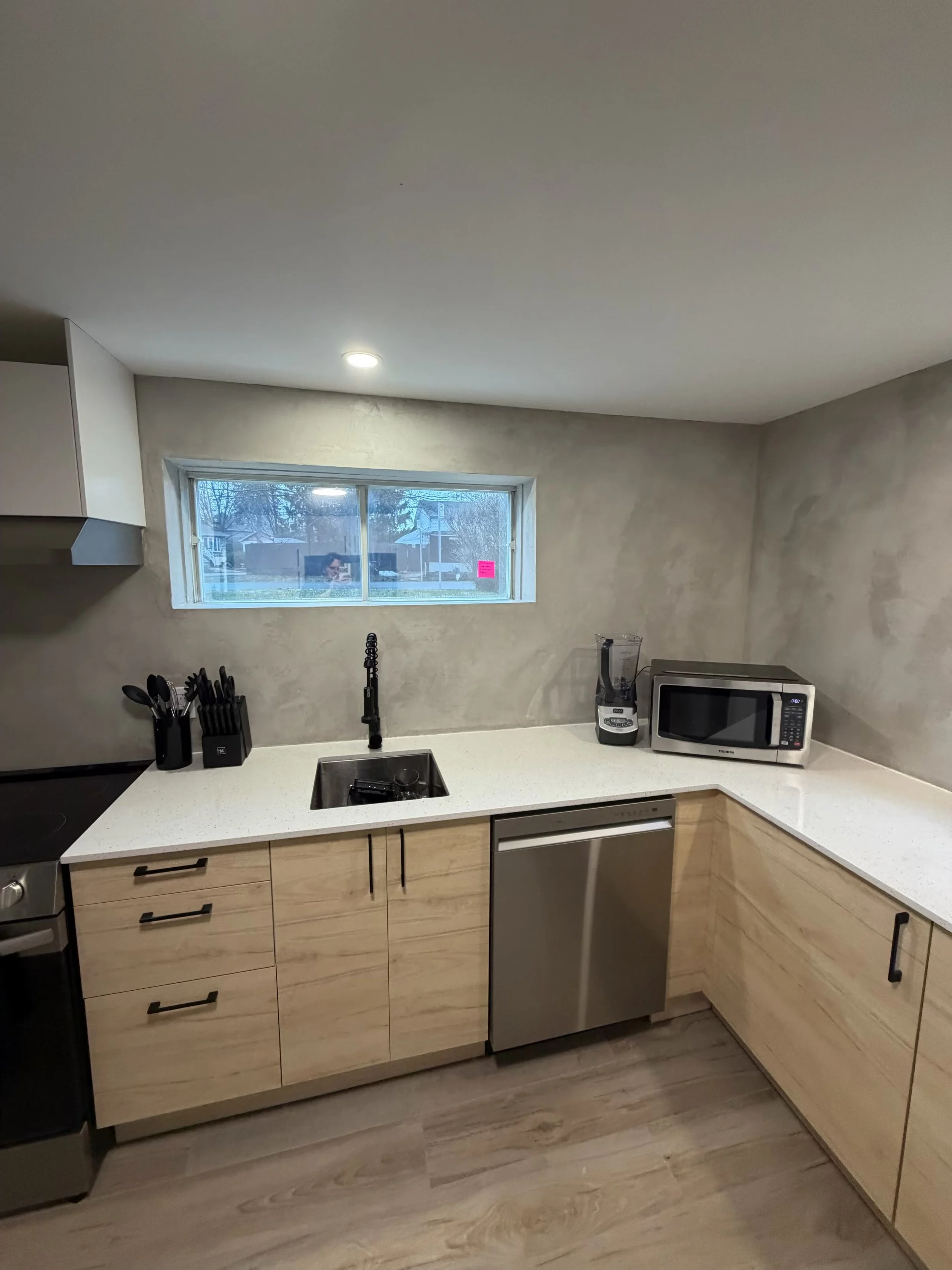 Backsplash microciment