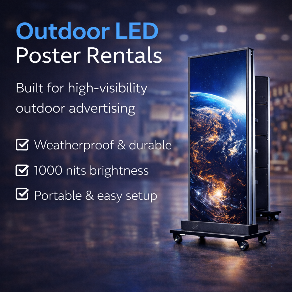 Outdoor LED Poster Rental