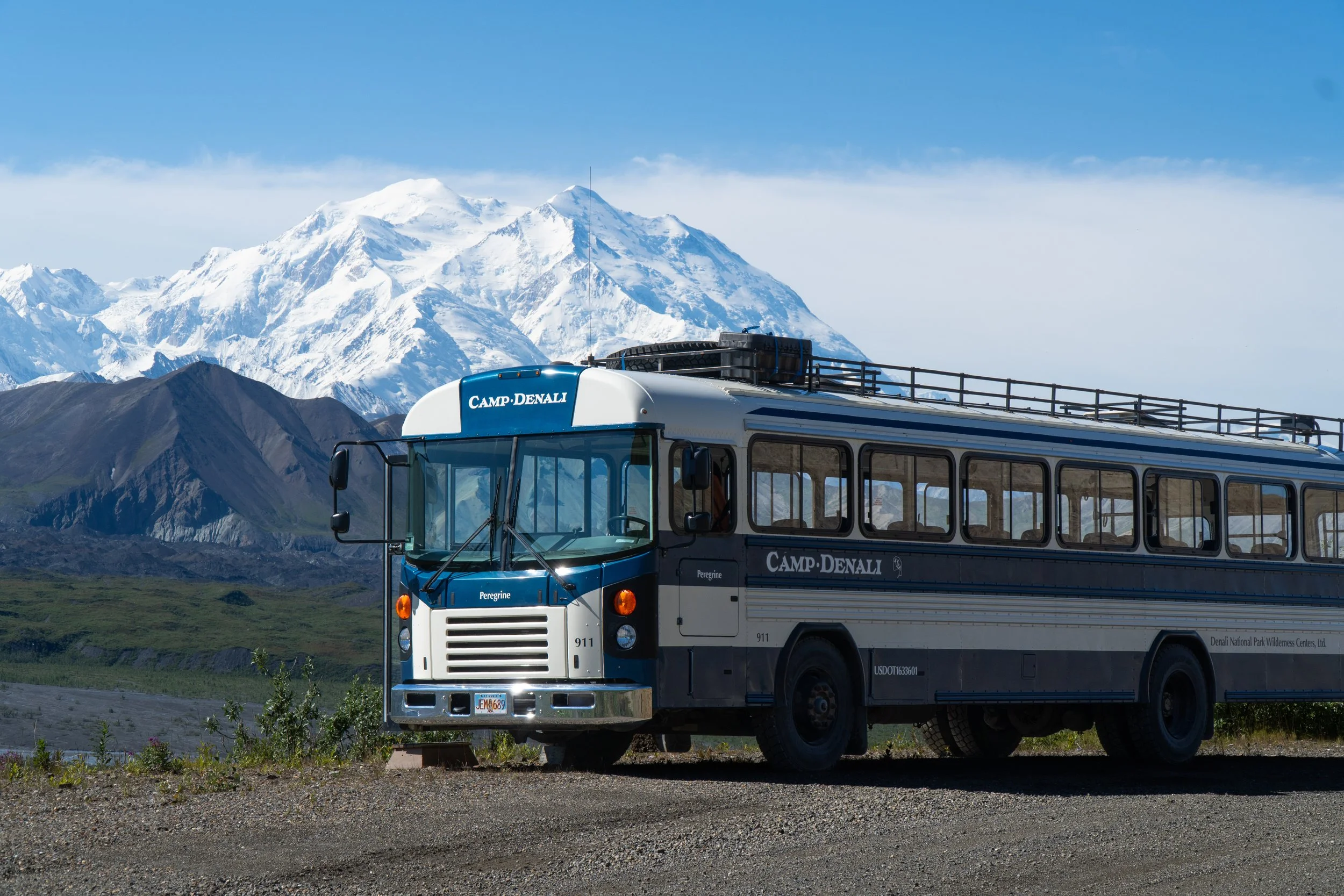 Guided Outings at Camp Denali, BlueBird Bus