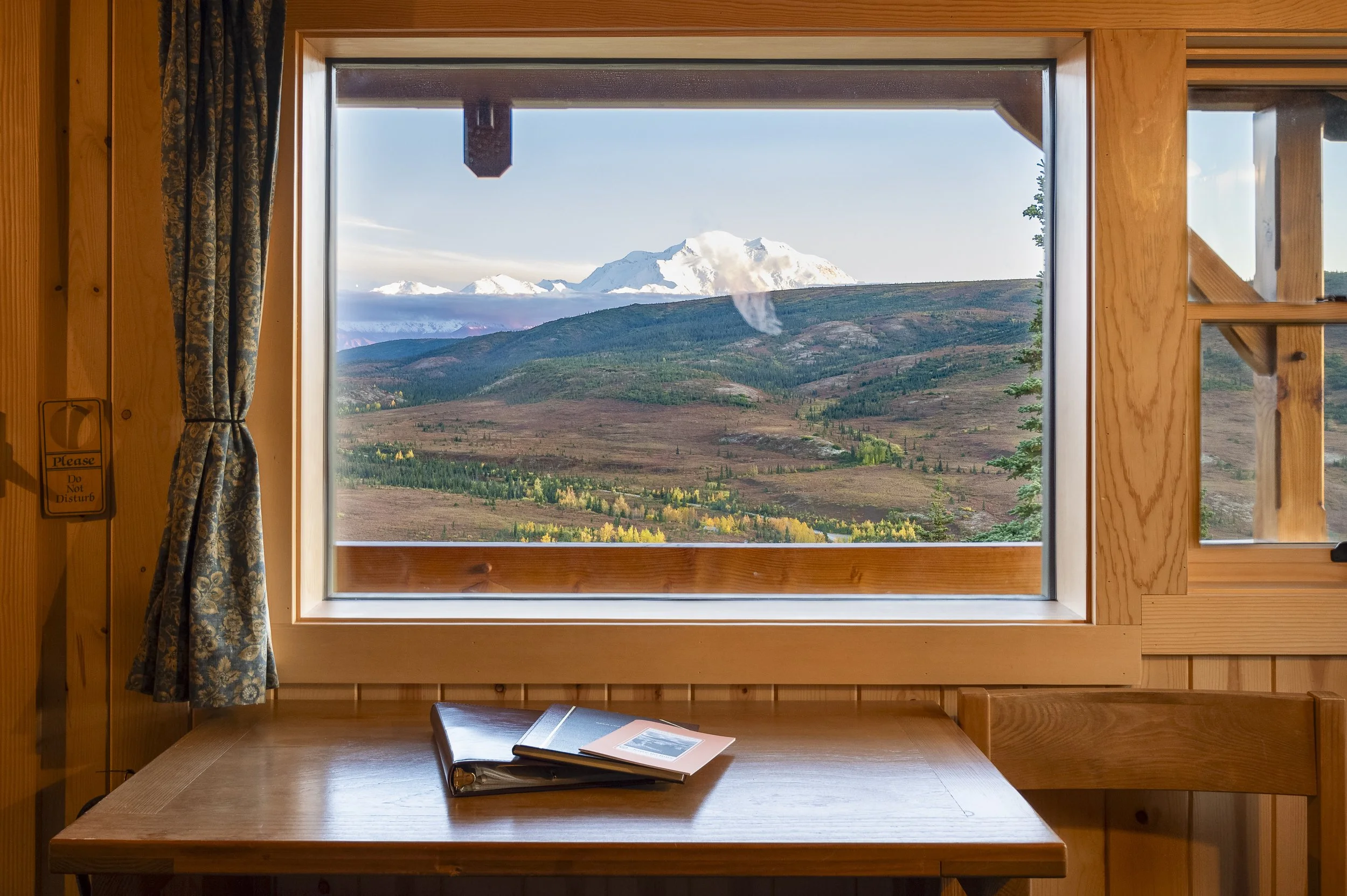 Guest Cabins at Camp Denali, view of Denali 