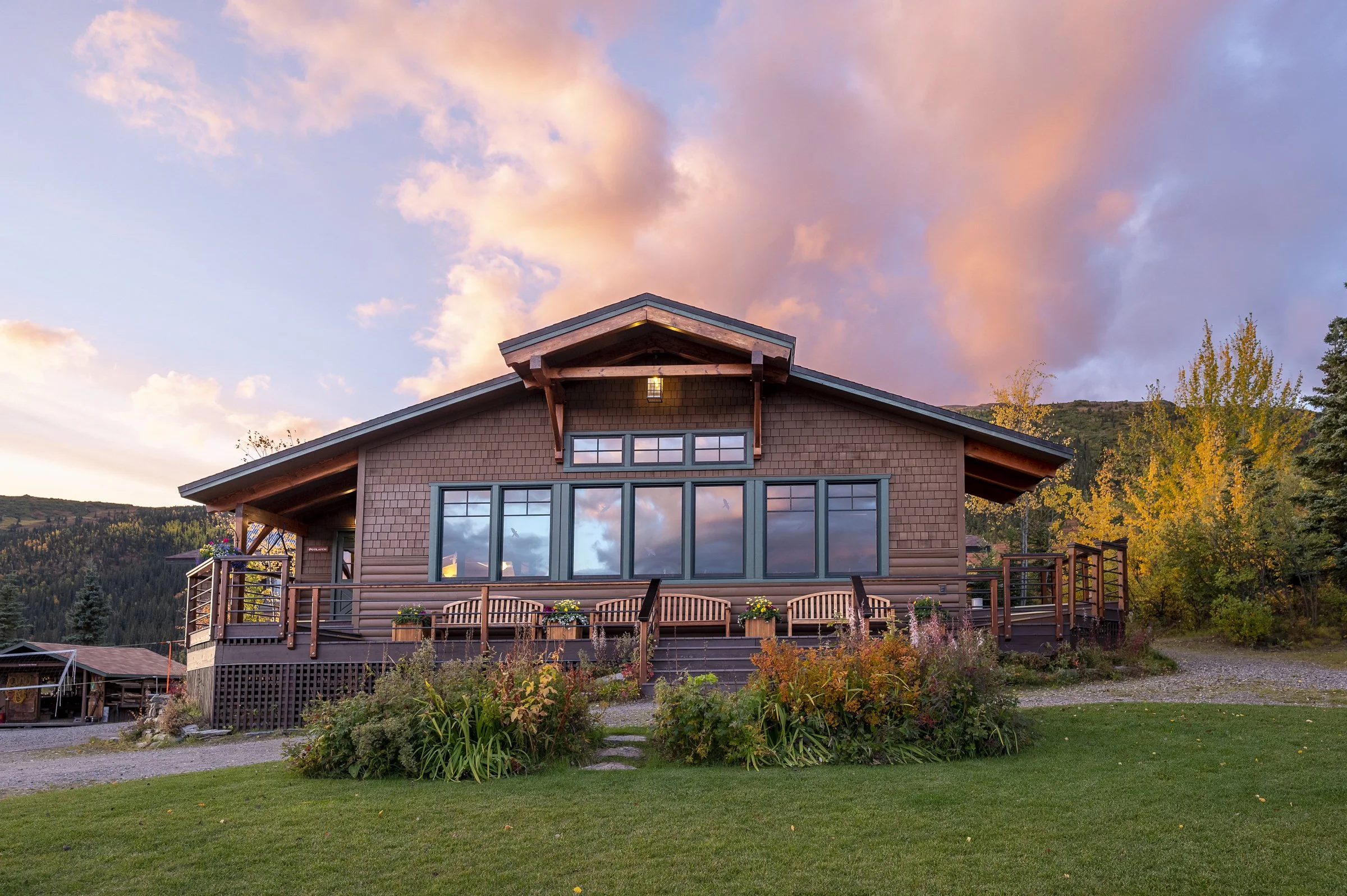 Camp Denali's Timber Framed Dining Hall
