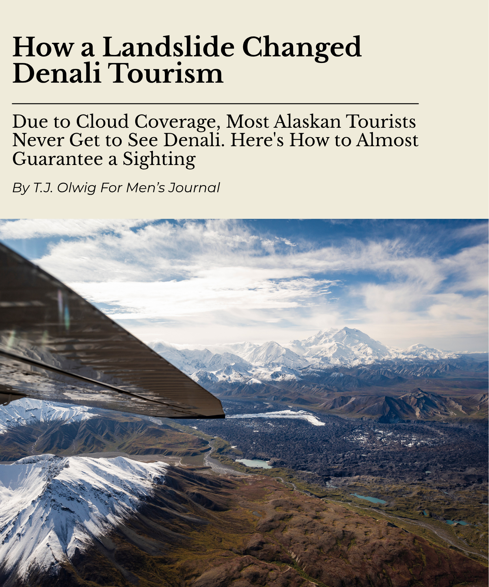 Camp Denali featured in Men's Journal