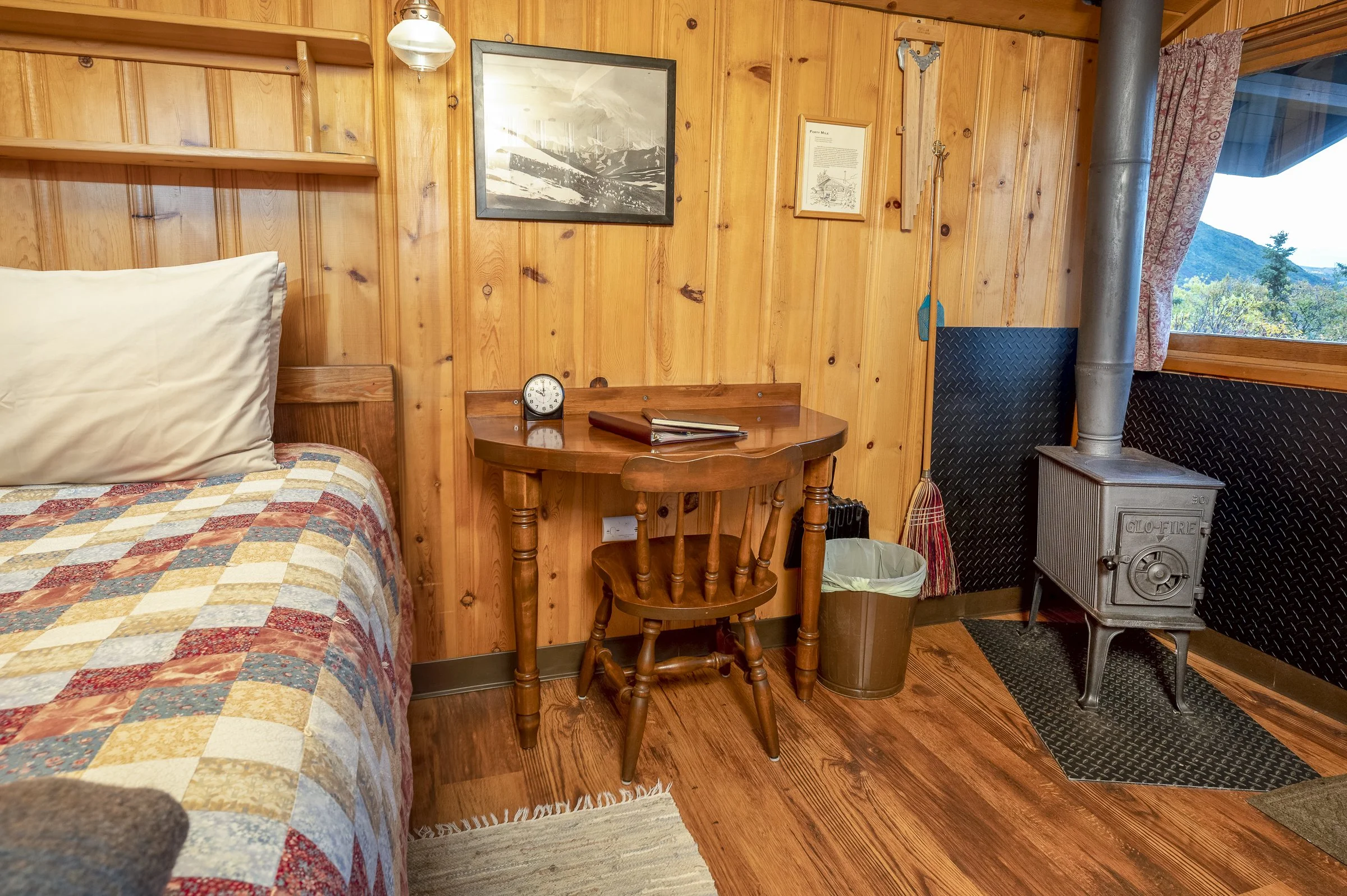 Inside of the guest cabins at Camp Denali