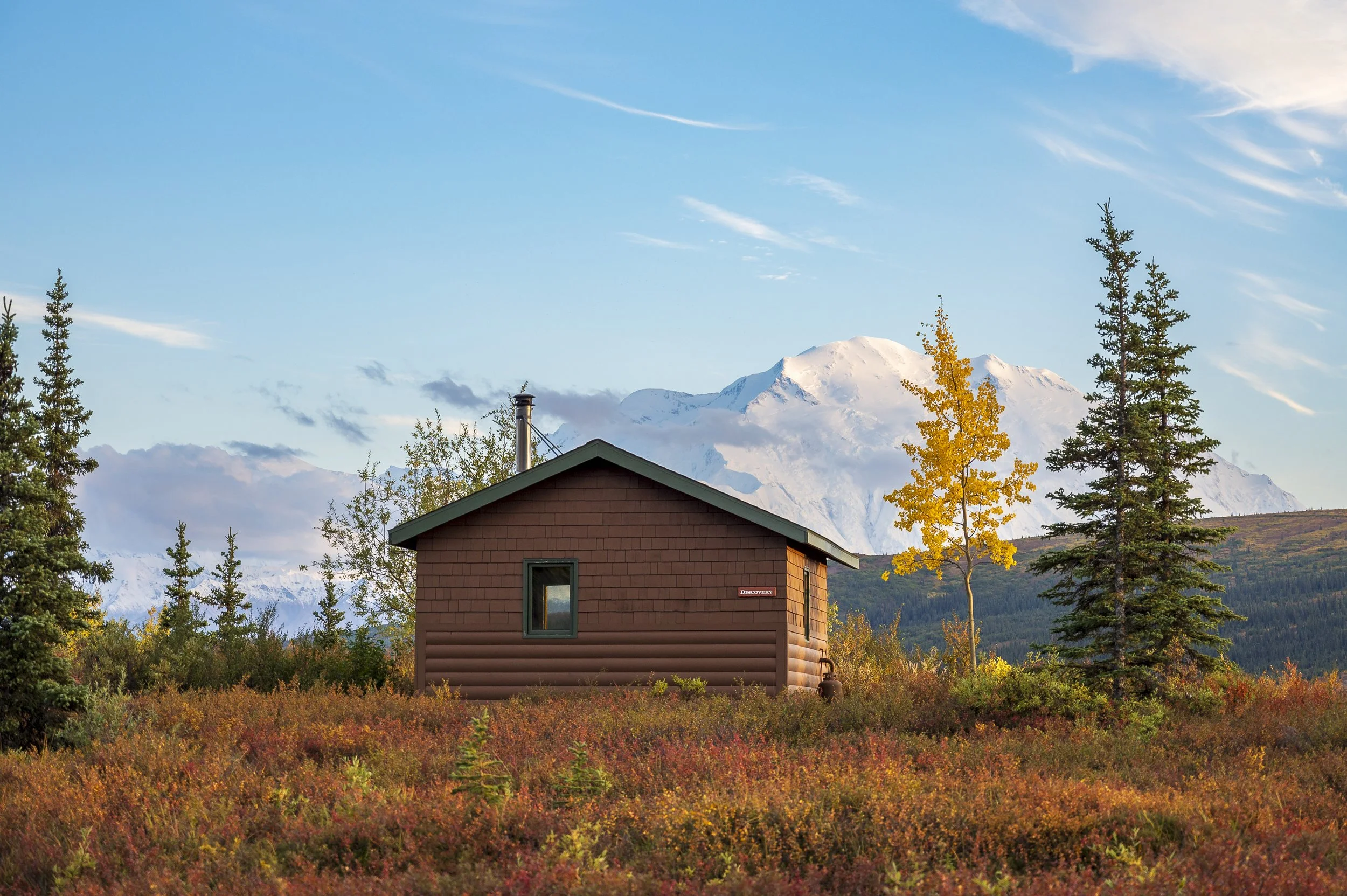 Guest cabins at Camp Denali
