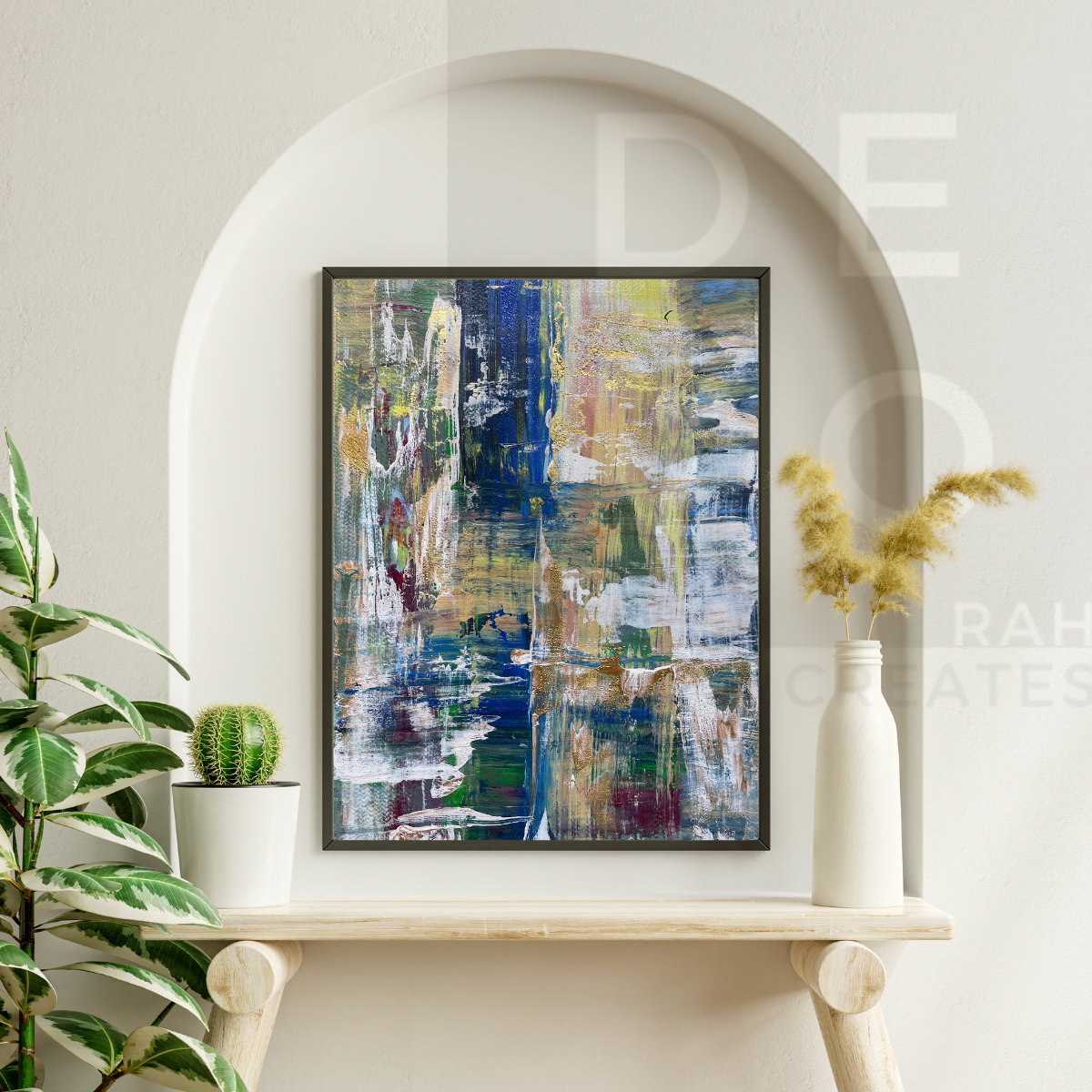 Everflowing Love_Abstract Painting_blue, gold, green , red, white, yeallow_Devorah Creates_Fine Abstract Art.png