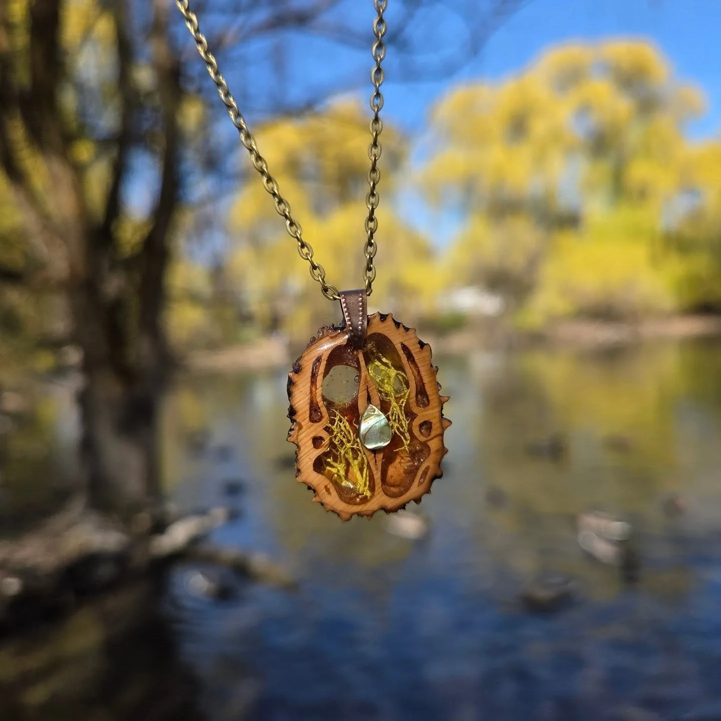 There&rsquo;s something sacred about carrying a piece of nature with you 🤍

This walnut shell pendant holds layers of earth, texture, and intention,like a little forest frozen in time 🌿

Each one is completely unique, just like the person who finds