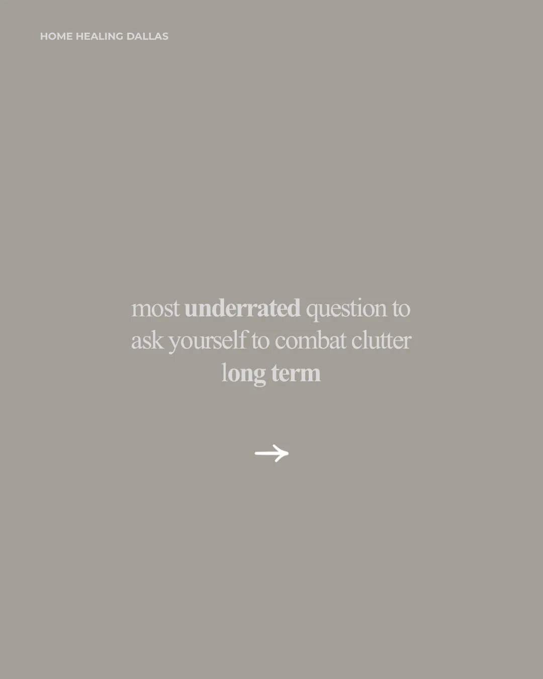 the real habit change starts to happen when you start asking yourself this BEFORE an item enters your home. 

Items notorious for needing maintenance: plants, animals, pantry items, hard to care for clothes, etc. 

If you&rsquo;ve ever been personall