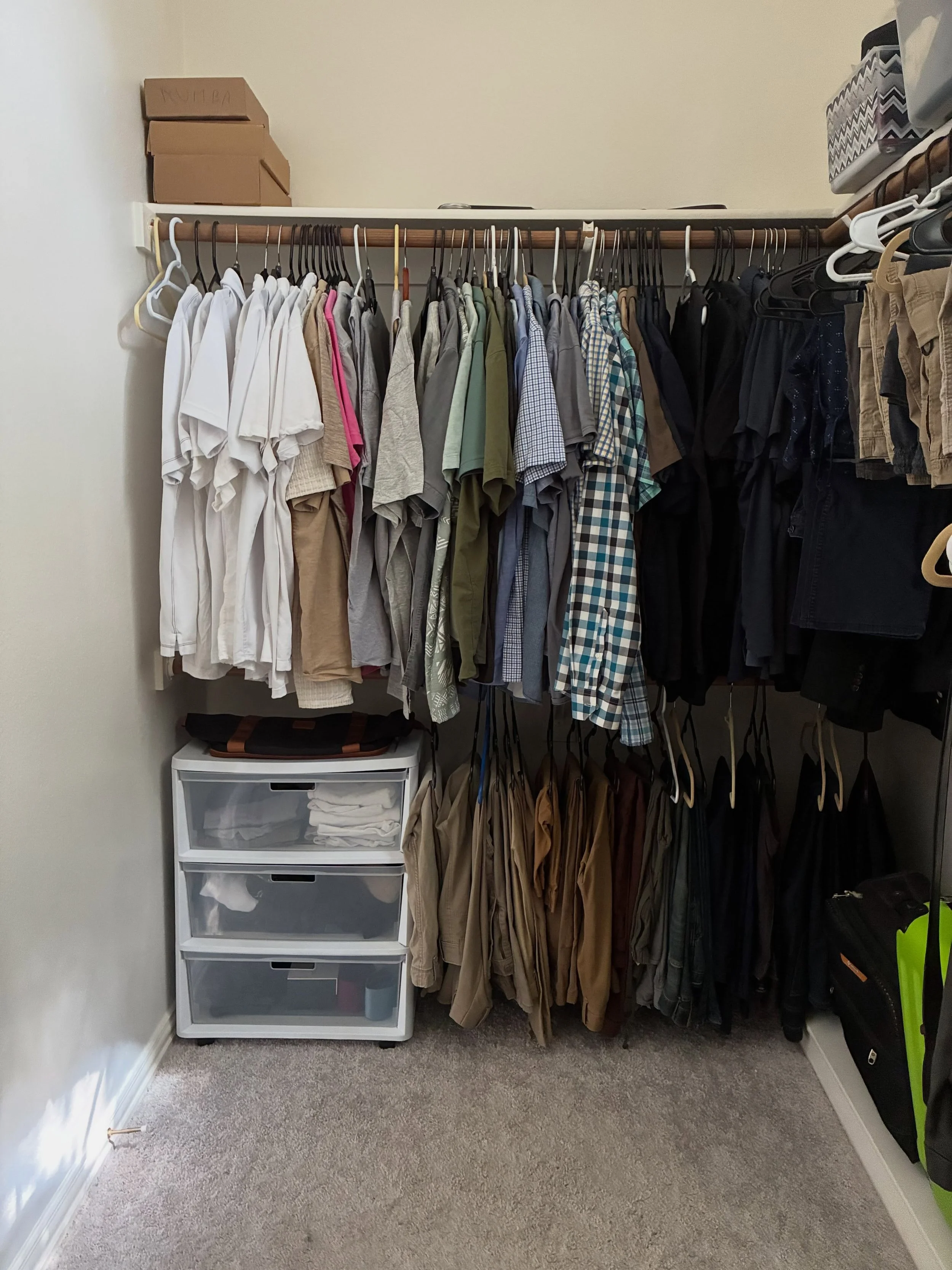 instead of buying new containers, this family asked us to use what they had to organize and we were able to make a huge difference with just some tiny tweaks.

We swapped out some containers from different closest and it turned out that they already 