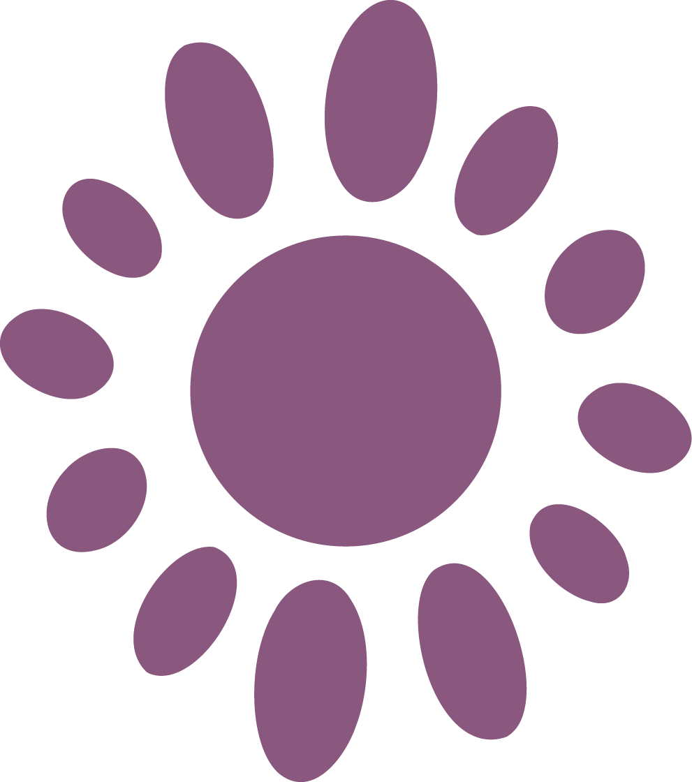 Purple sun icon