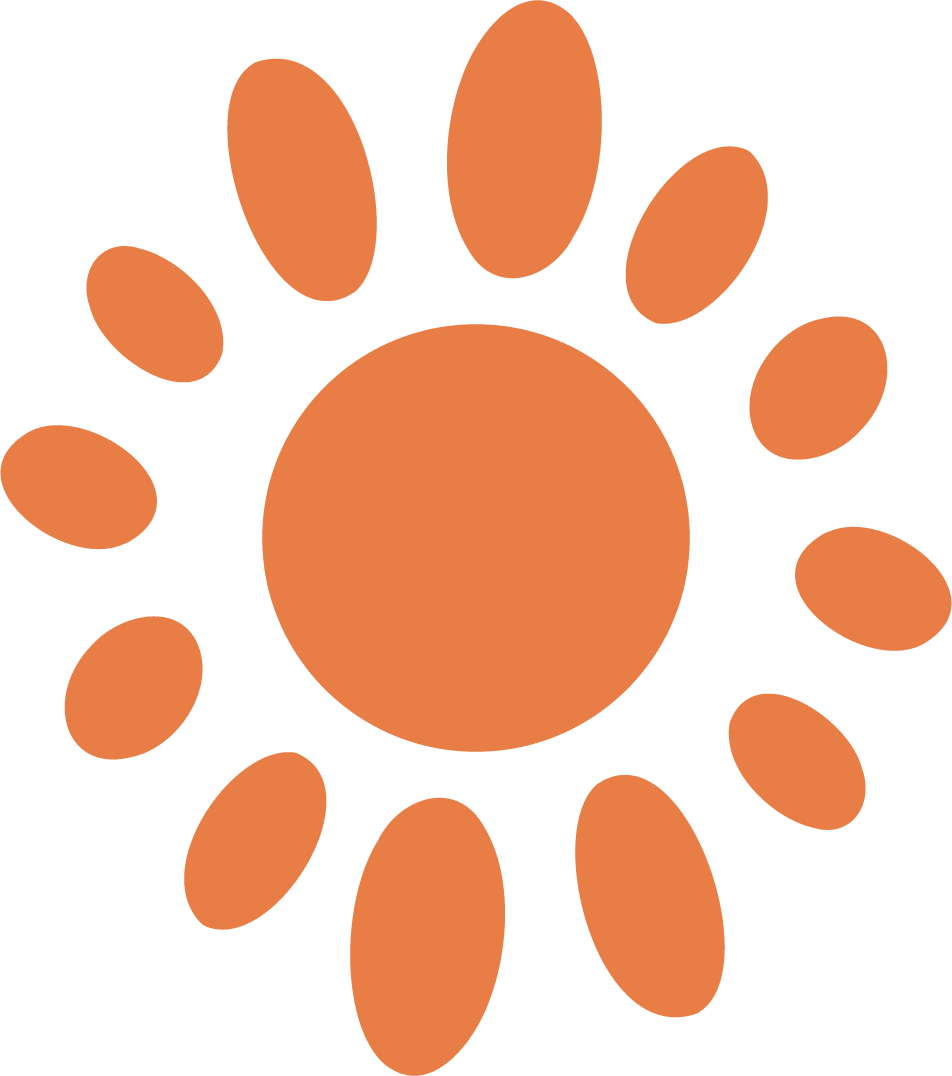 Orange sun icon