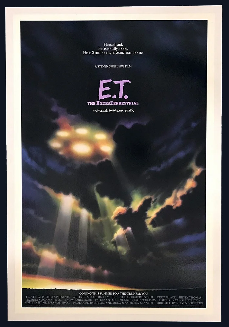 E.T. THE EXTRA-TERRESTRIAL ADVANCE (1982) One Sheet on Linen
