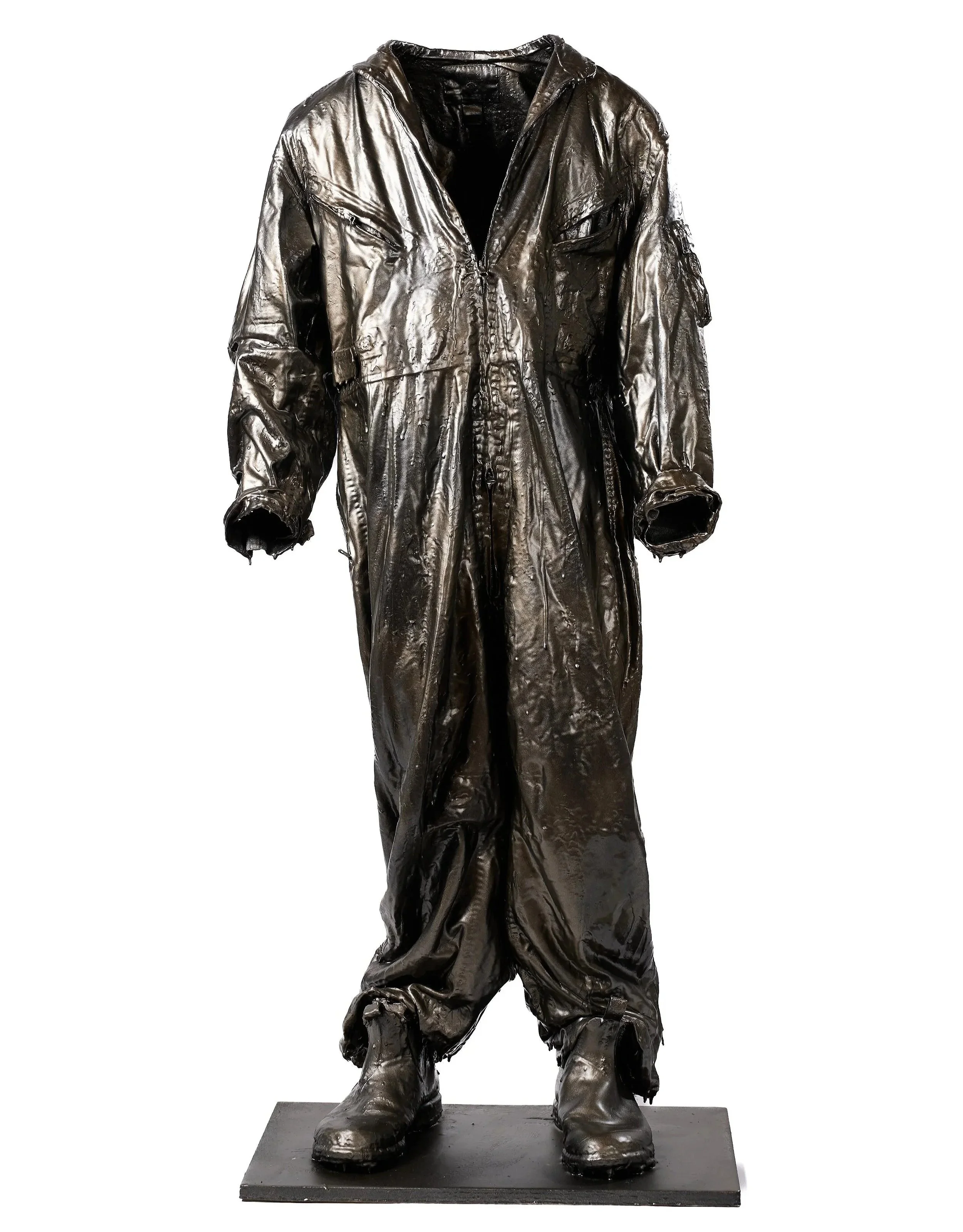 At the Boat Yard (2022) Epoxy impregnated clothing and paint