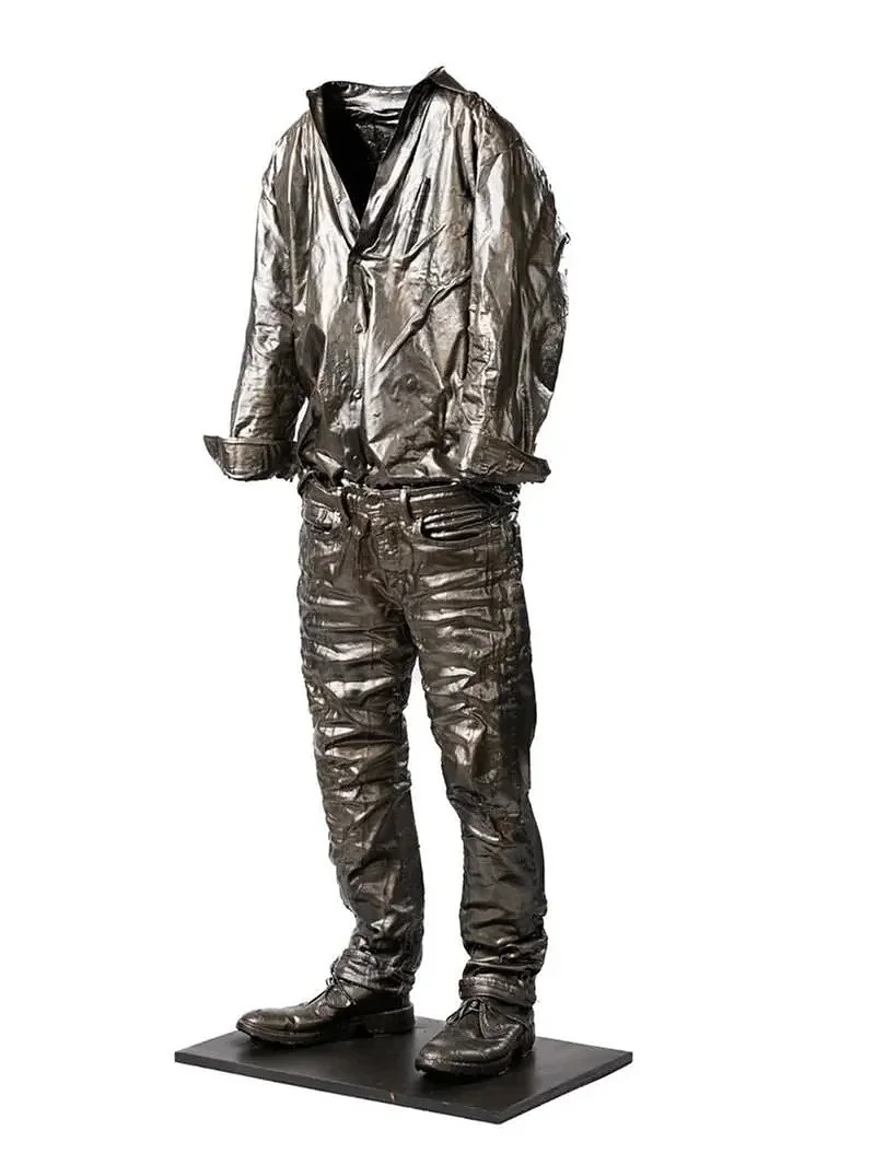 Saturday (2022) Epoxy impregnated clothing and paint
