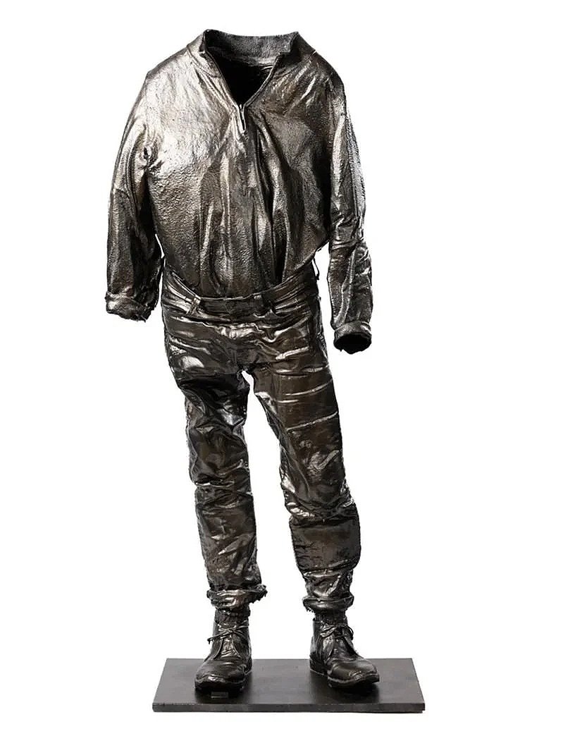 Drunk in the Afternoon (2021) Epoxy impregnated clothing and paint 