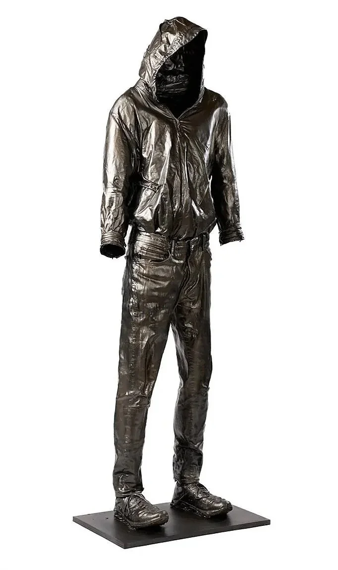 Night Watch (2024) Epoxy impregnated clothing and paint