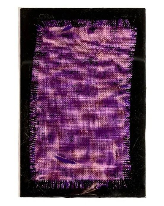 Purple Carpet (2026) 8" x 14"  Epoxy impregnated and compressed fabric on ACM