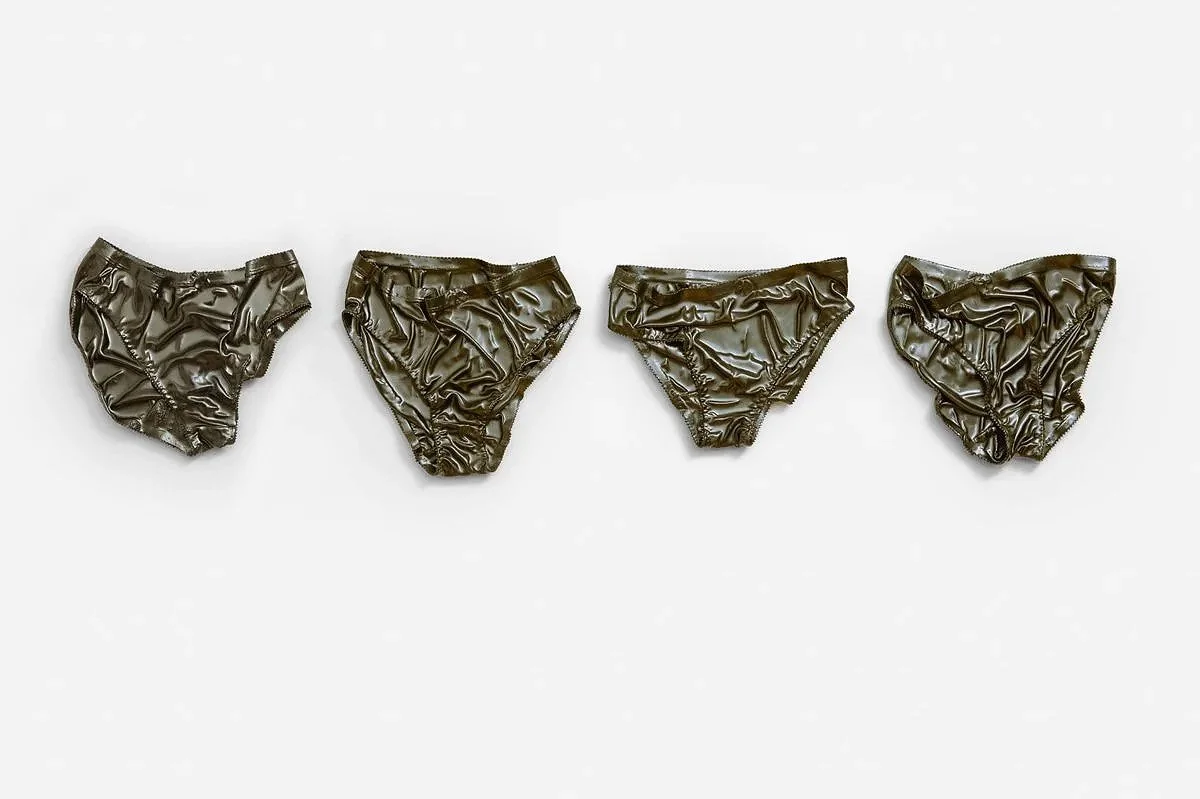 Bronze Knickers (2022) life size Imported panties in epoxy painted