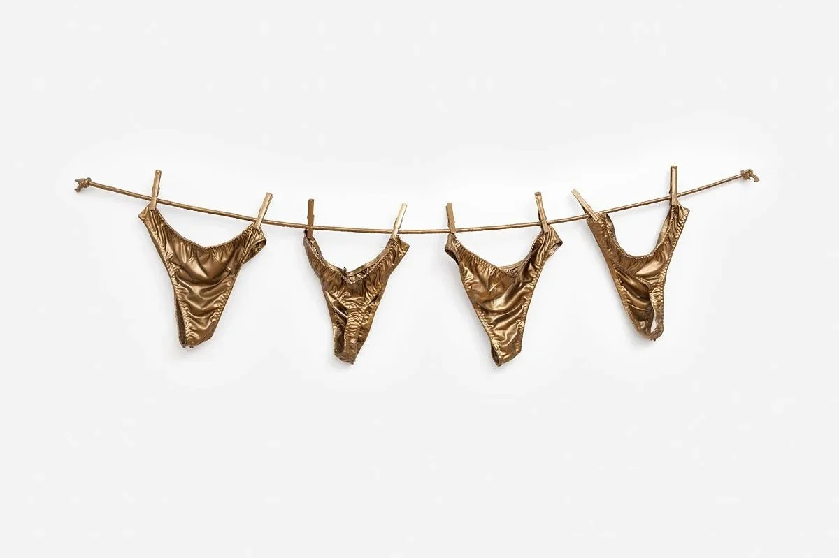 Out to Dry(2022) life size Imported panties in epoxy painted