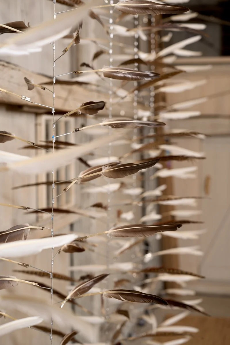 (2025) Feathers, stainless steel wire and lead weights 