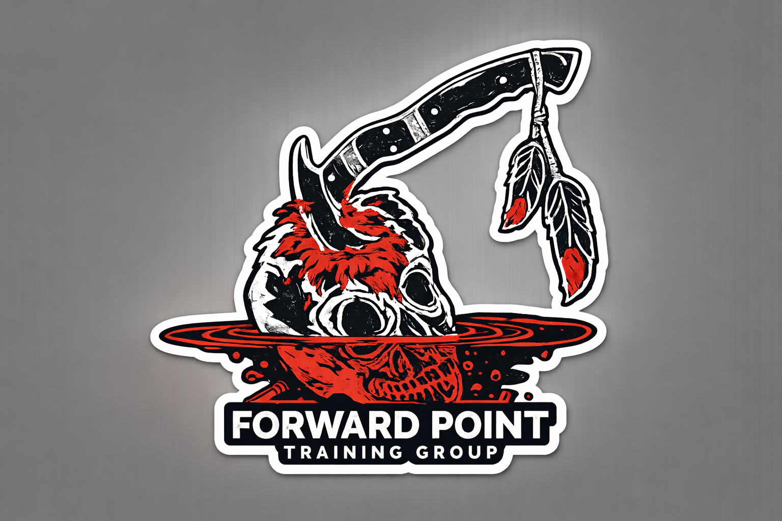 Forward Point Skull and Hatchet