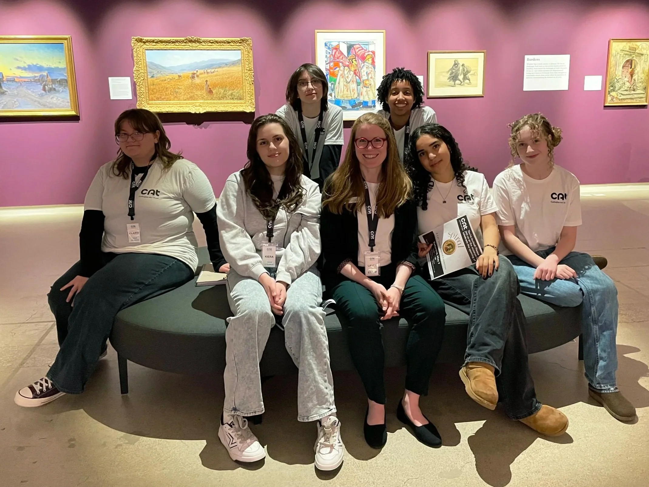 The 2024 Teen Council members posing in the museum gallery.
