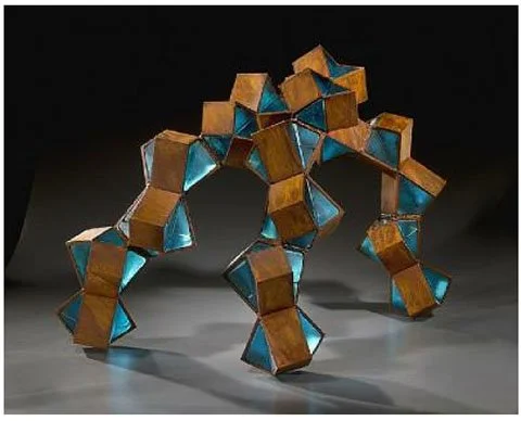 Albert Young (American, b. 1951).  Kat , 2012. Cast glass, Steel. 18 1/2 x 24 x 18 inches. Cafesjian Art Trust Museum. 2022.0012.1. © Albert Young 