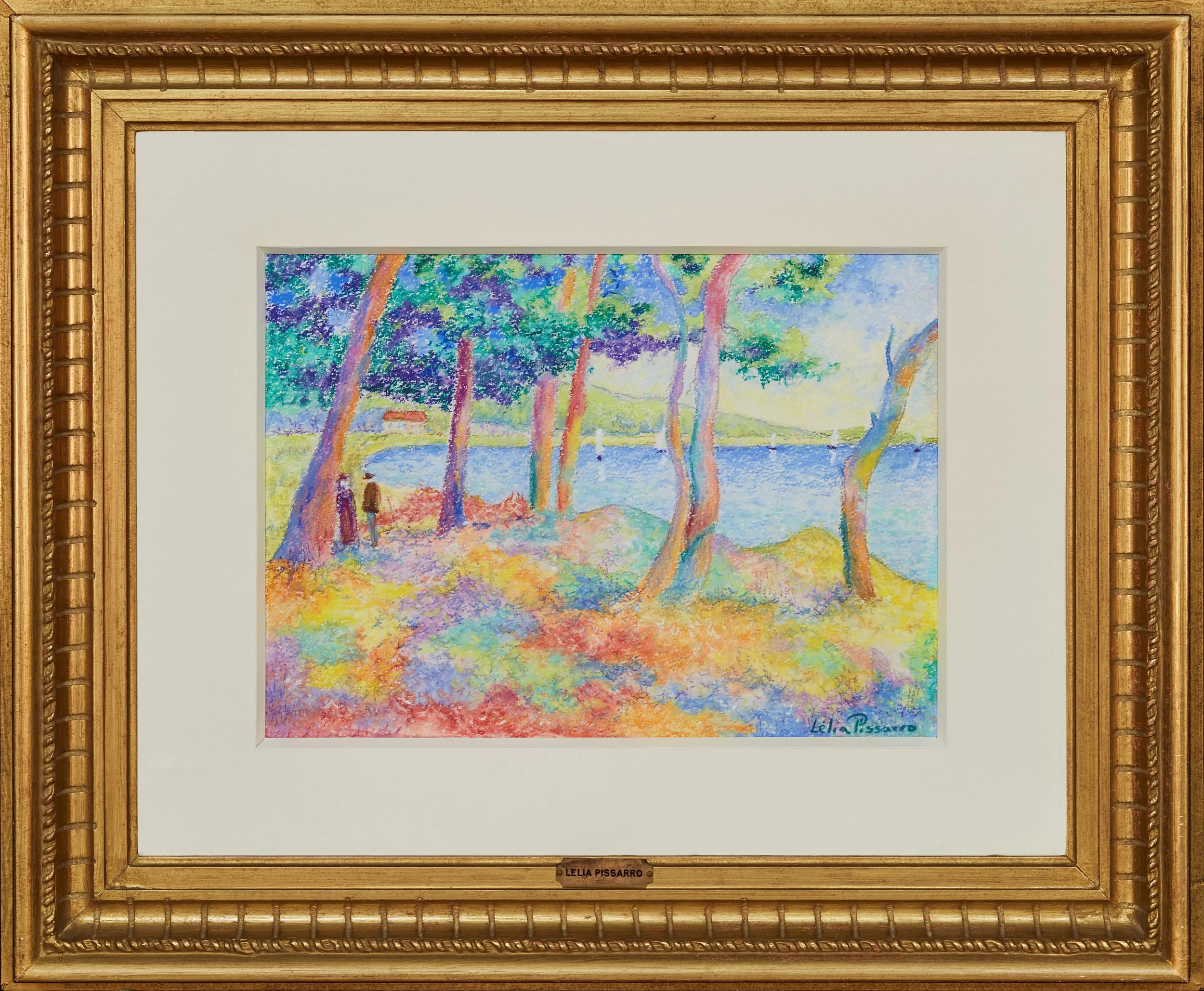 Lélia Pissarro (French, born 1963).  Romance Chez les Nabis , about 1980—2000. Pencil and pastel on paper. 10 × 14 inches. Cafesjian Art Trust, 2022.1262.1. © Lélia Pissarro 