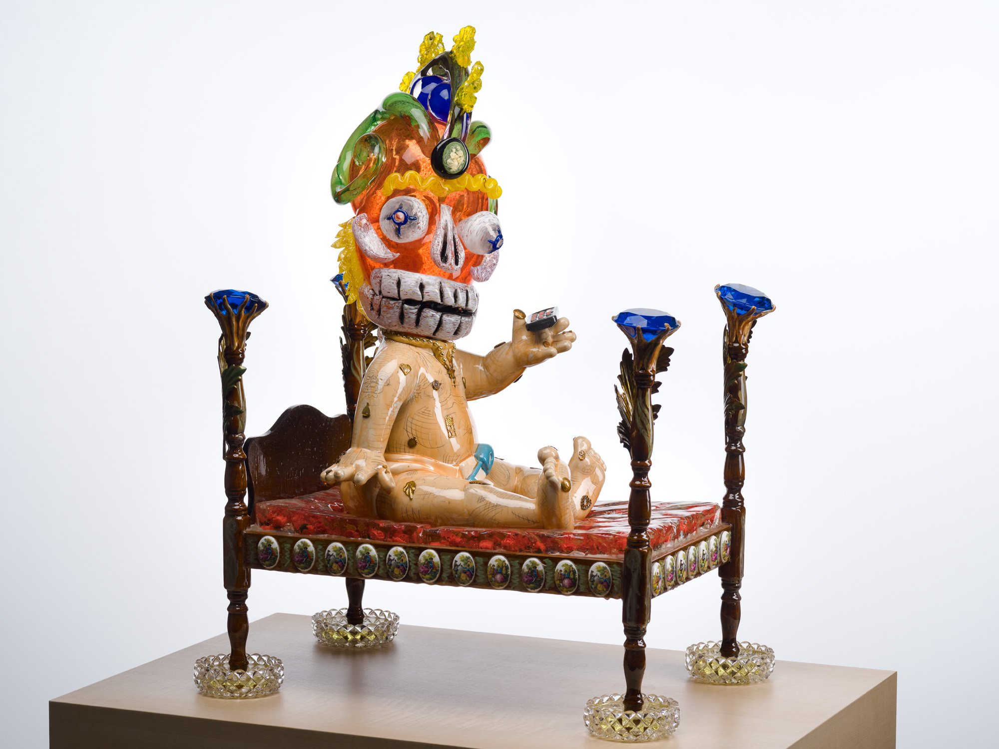 Einar de la Torre (American, born Mexico, 1963), and Jamex de la Torre (American, born Mexico, 1960).  ¡2020! , 2020. Mixed-media, blown-glass, and cast resin. 33 x 22 x 14 inches. Cafesjian Art Trust Museum, 2024.370.3. 