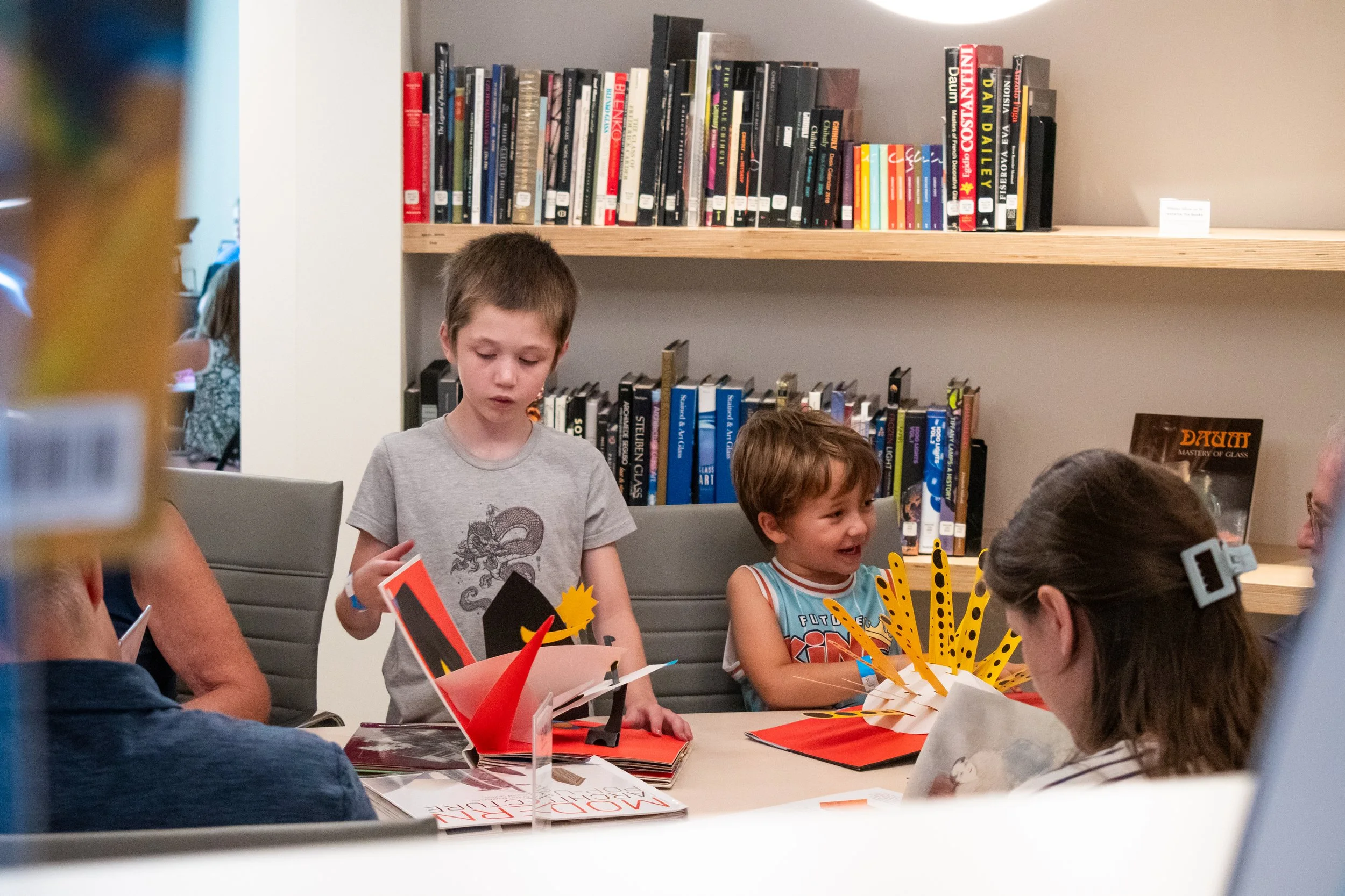 Children read books in the CAT's library.