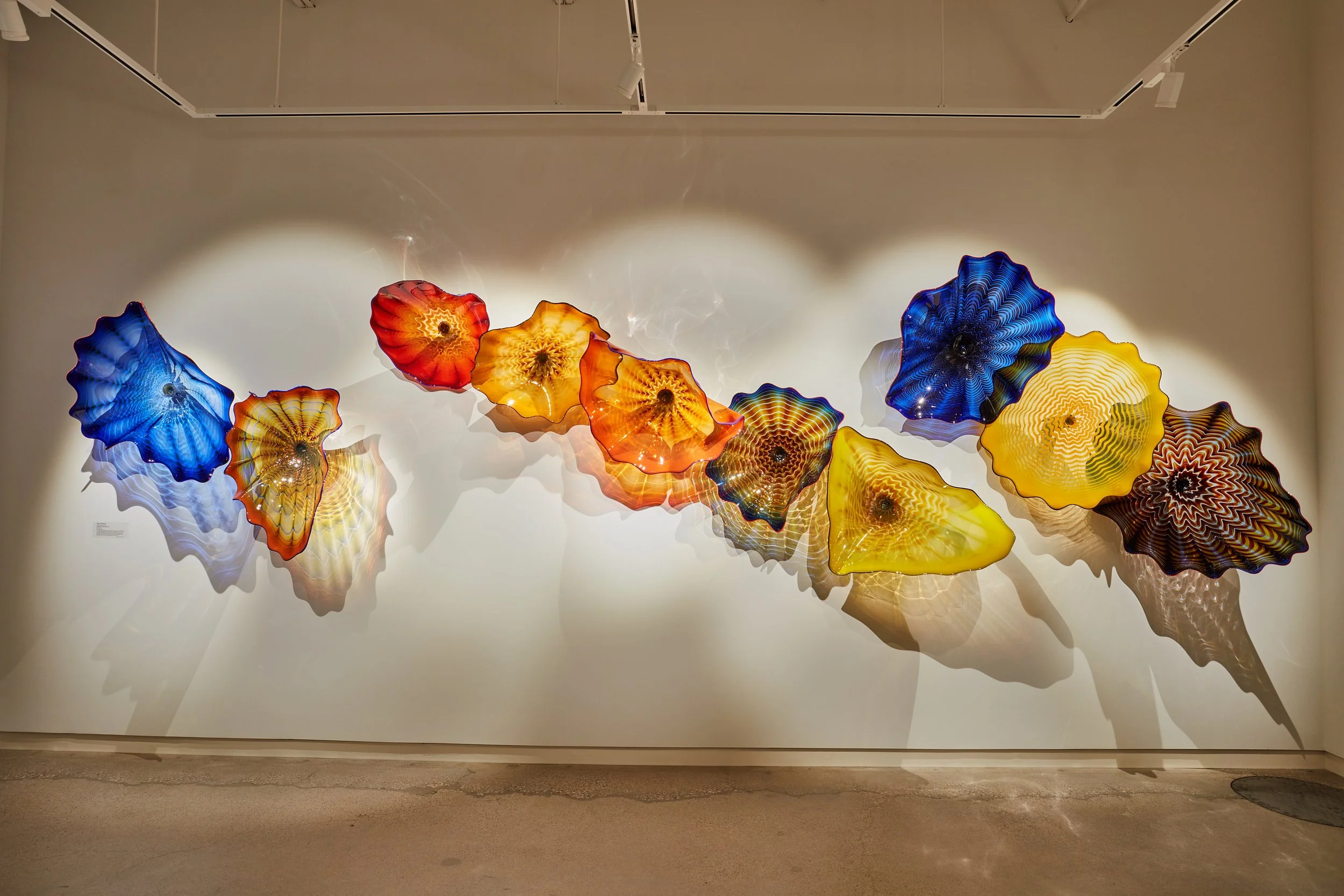 Dale Chihuly (American, born 1941).  Cafesjian Persians , 1994. Optic-blown and hot-worked glass, assembled. 96 x 360 inches. Cafesjian Art Trust Museum, 2022.0371.1. © Chihuly Studio and 2026 Artists Rights Society (ARS), New York 