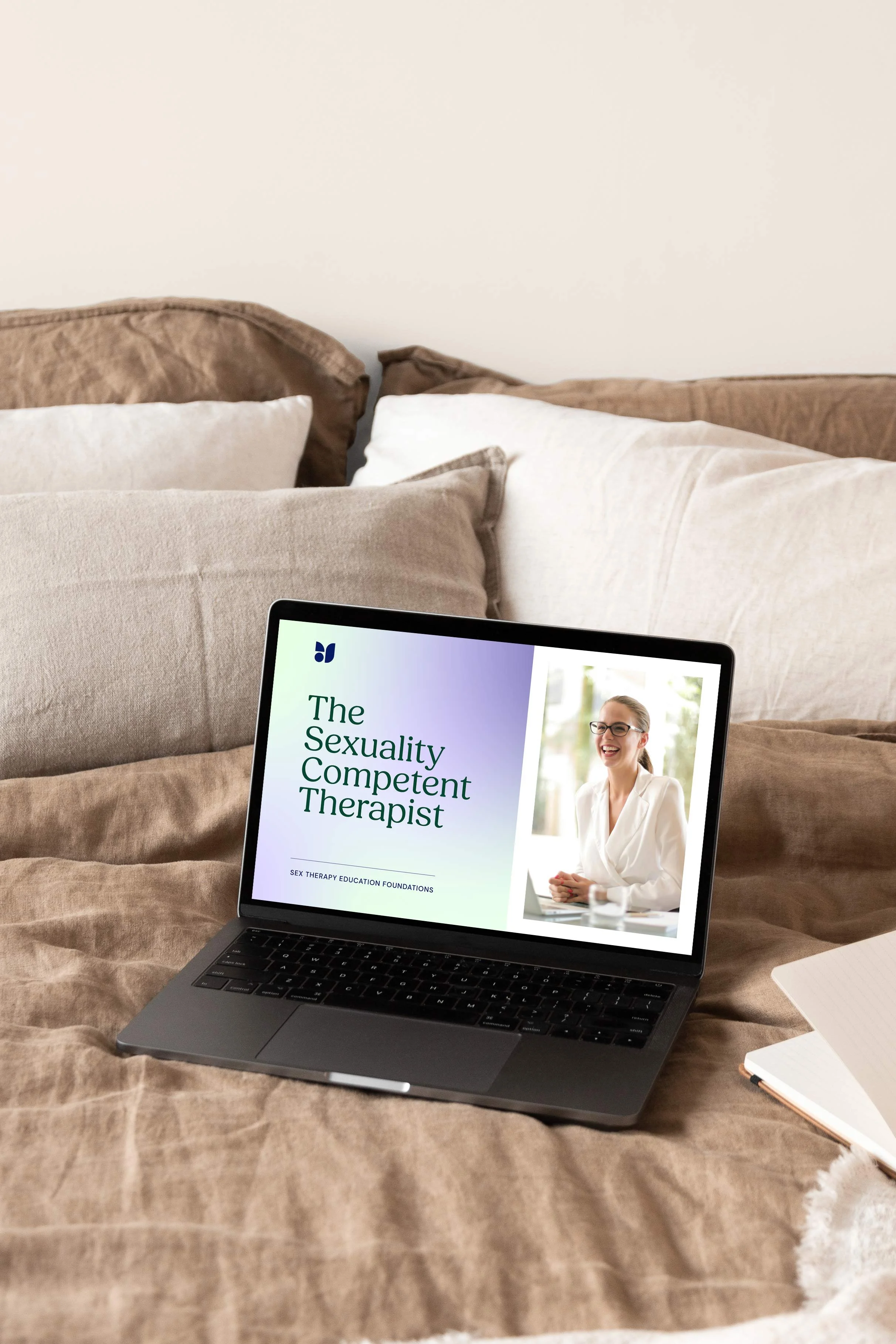 online sex therapy foundational education open on a computer