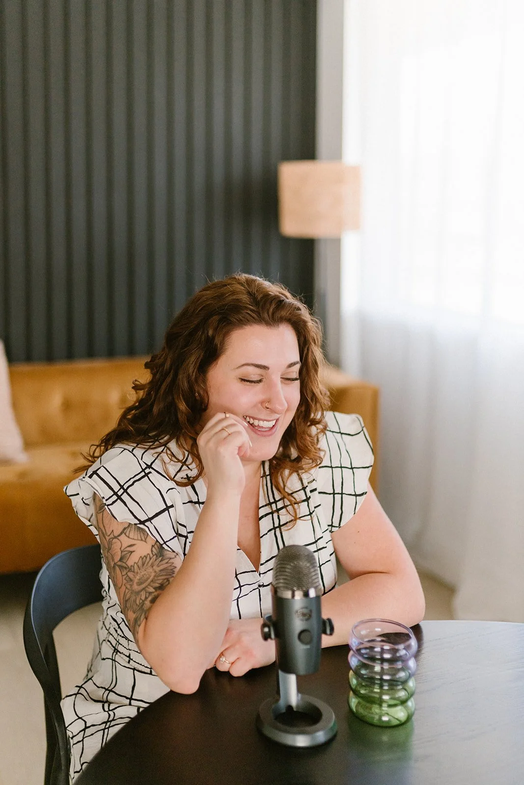 diana sits down to record her next Sex In Session podcast episode for sex therapy education for counsellors