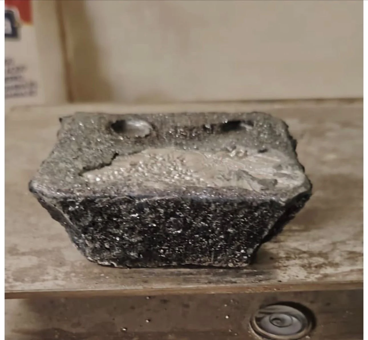 Lingote 838gr Nickel, AU y Iridio