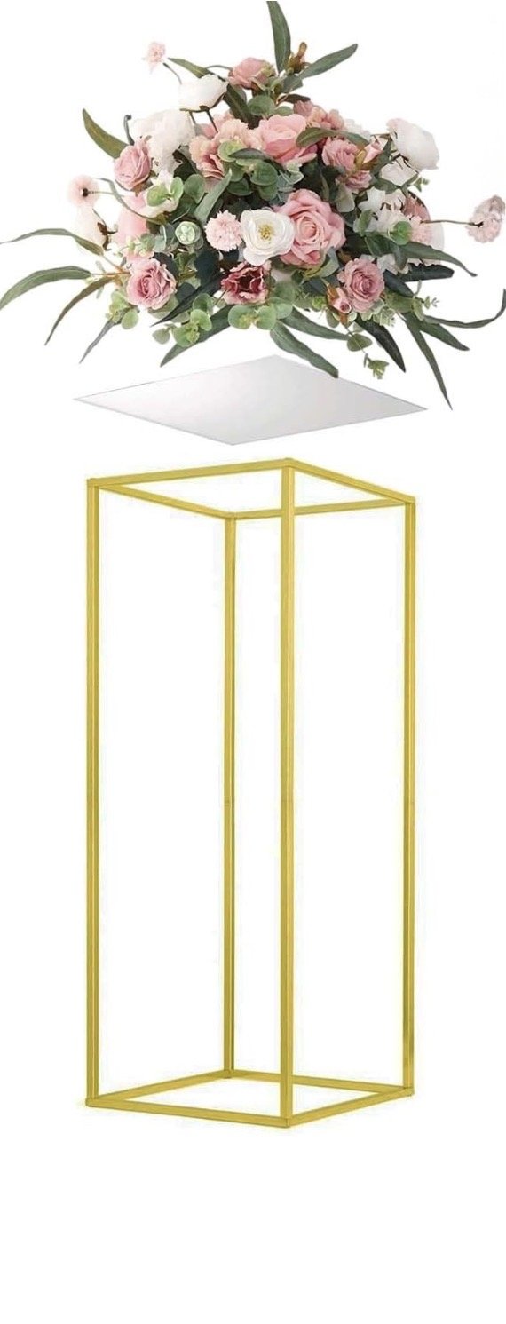 Gold Column Geometric Centerpiece