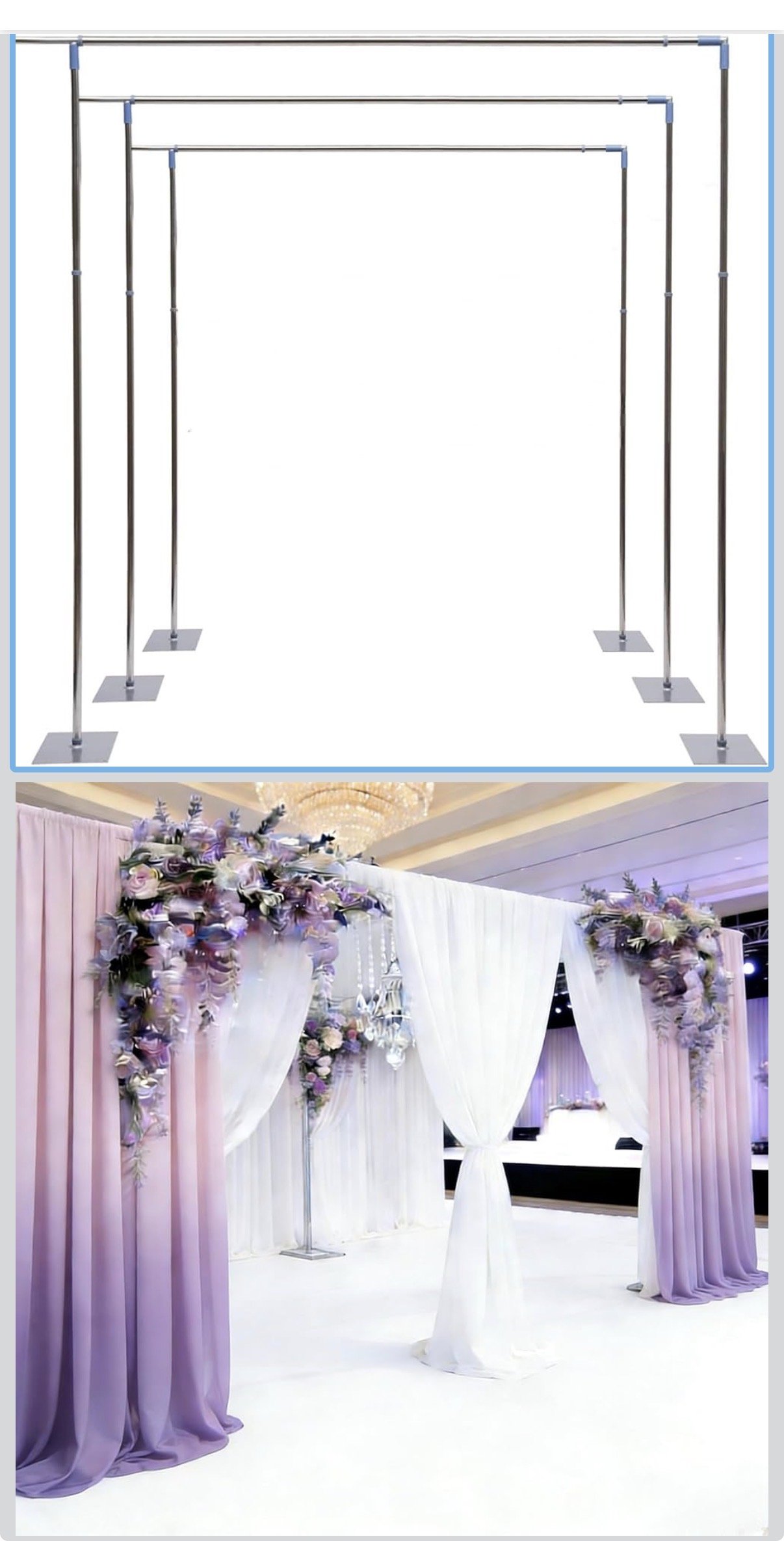 Telescopic Pipe and Drape Backdrop Stand