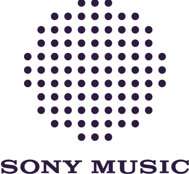 Sony Music logo with purple dots forming a globe-like shape and the text 'SONY MUSIC' below.