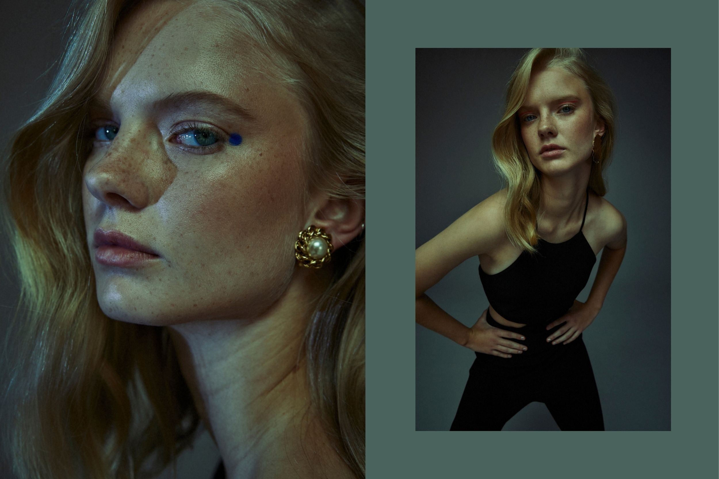  REISS jumpsuit, vintage piece bracelet 