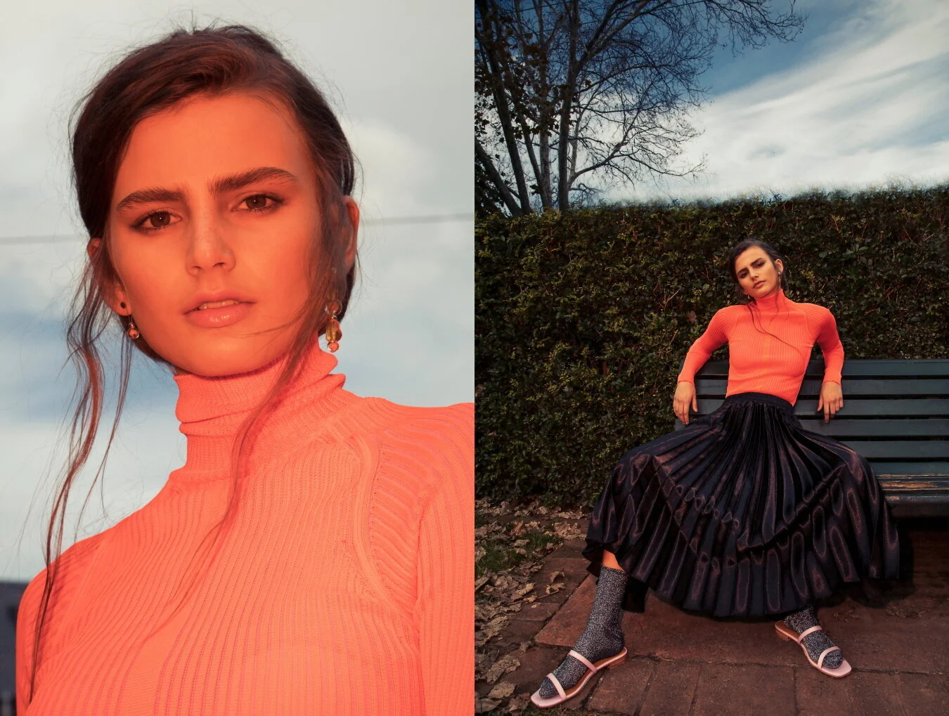 Acne Studios top, Stylist’s own skirt, Jagger shoes