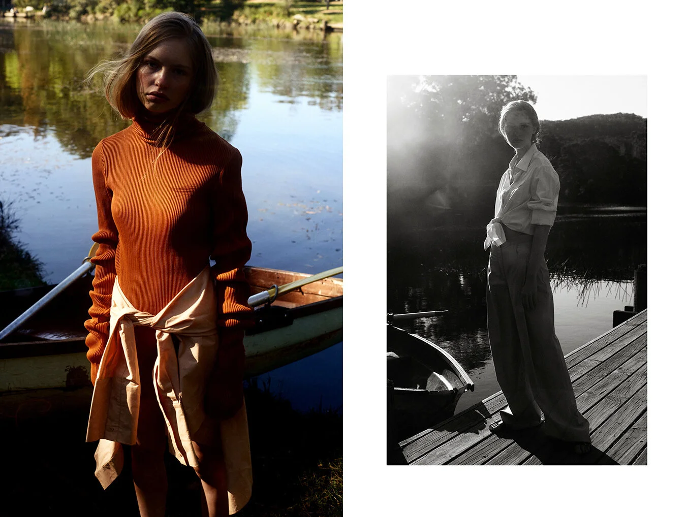 Left: Cos dress and shirt // Right: Anna Quan shirt, Cos pants