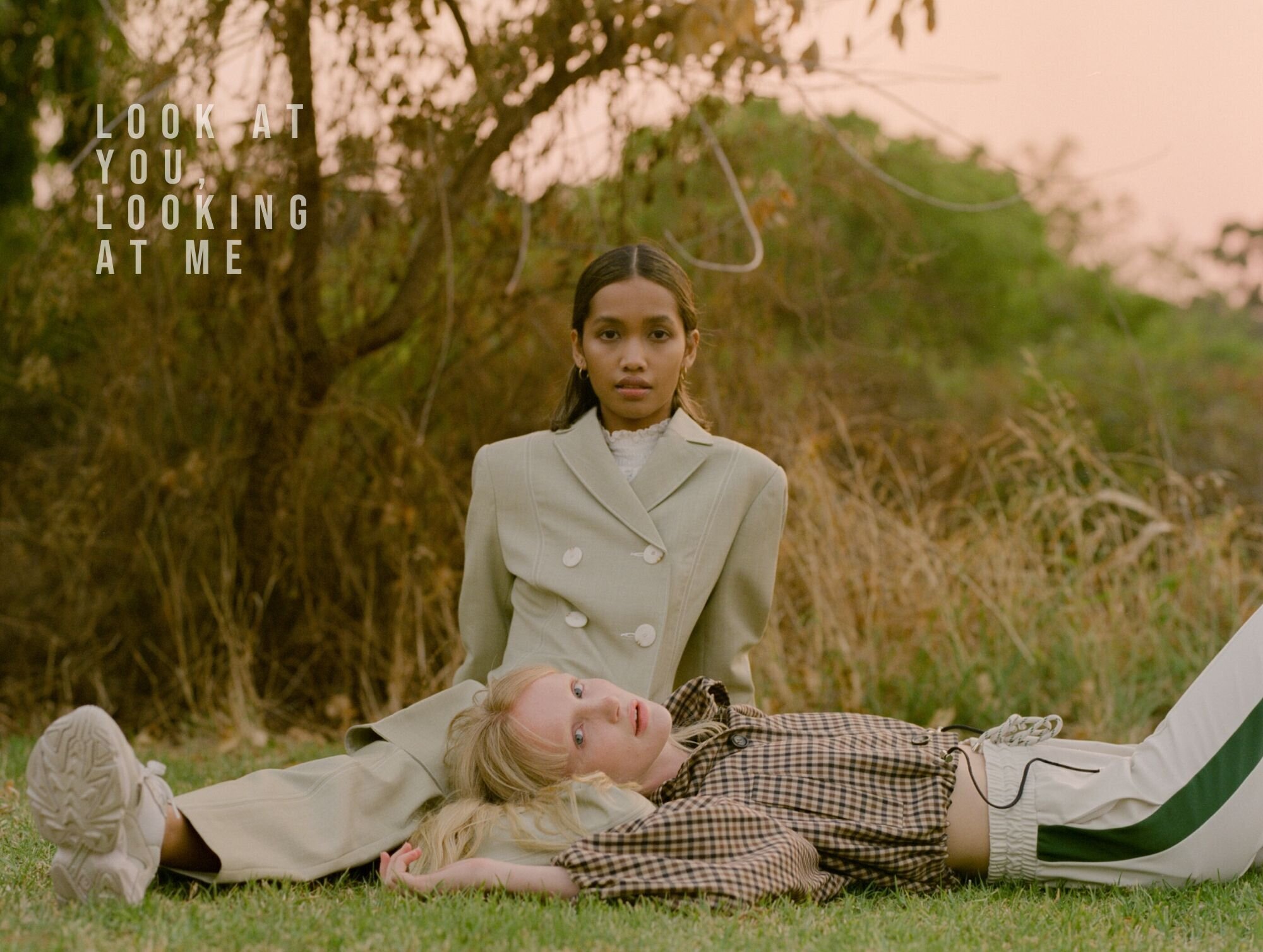 Khai wears Camilla &amp; Marc suit from Order Of Style @camillaandmarc @orderofstyle, Kate Sylvester Shirt @kate_sylvester, Adidas sneakers @adidasau // Zhon wears Baum &amp; Pferdgarten bomber &amp; Baum &amp; Pferdgarten pants from Order Of Style @baumandpferdgarten