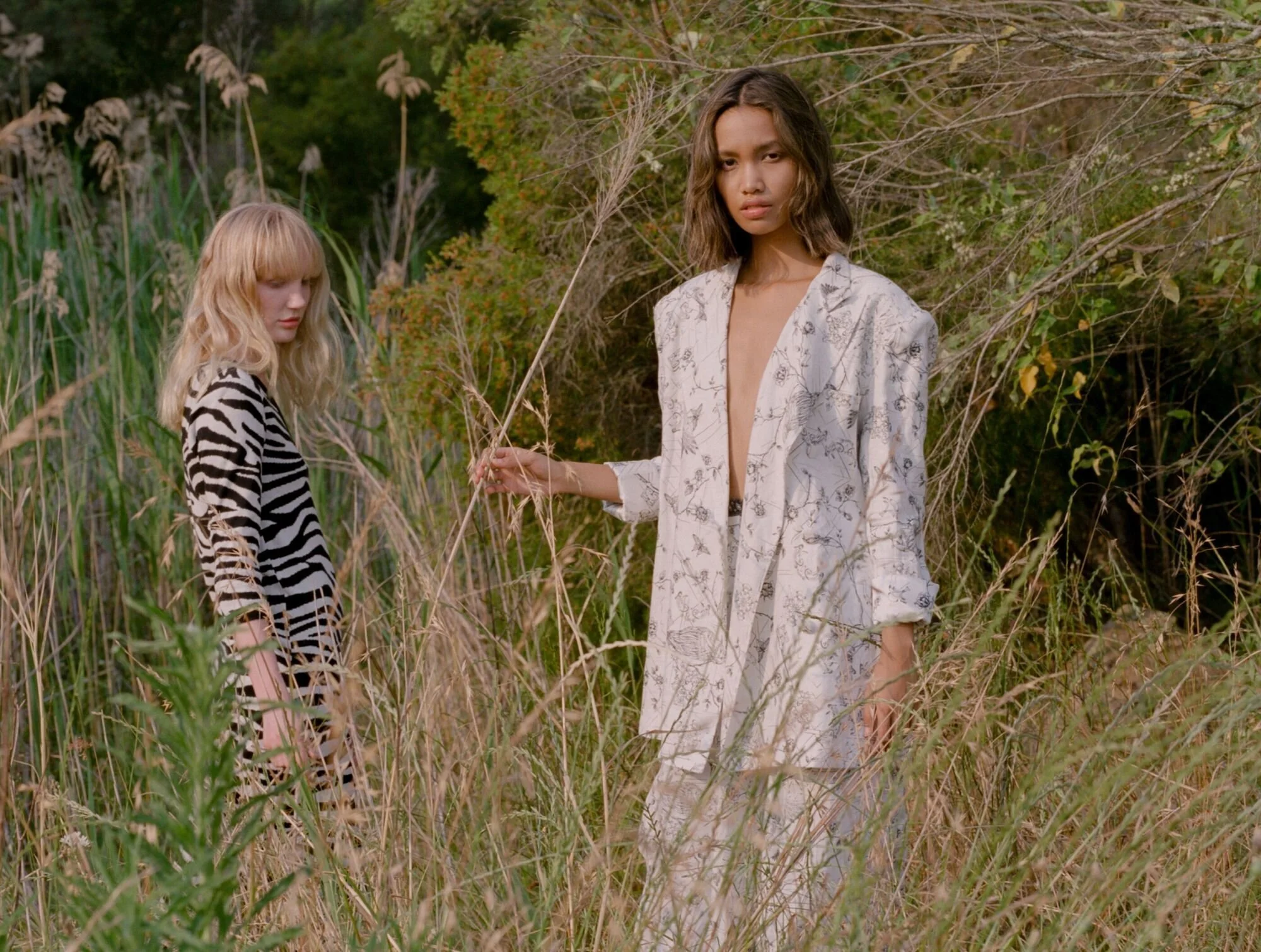 Khai wears Leo &amp; Lin suit @leoandlin, Maria Farro sandals @mariafarrofootwear // Zhon wears Kate Sylvester dress @kate_sylvester, Maria Farro sandals @mariafarrofootwear