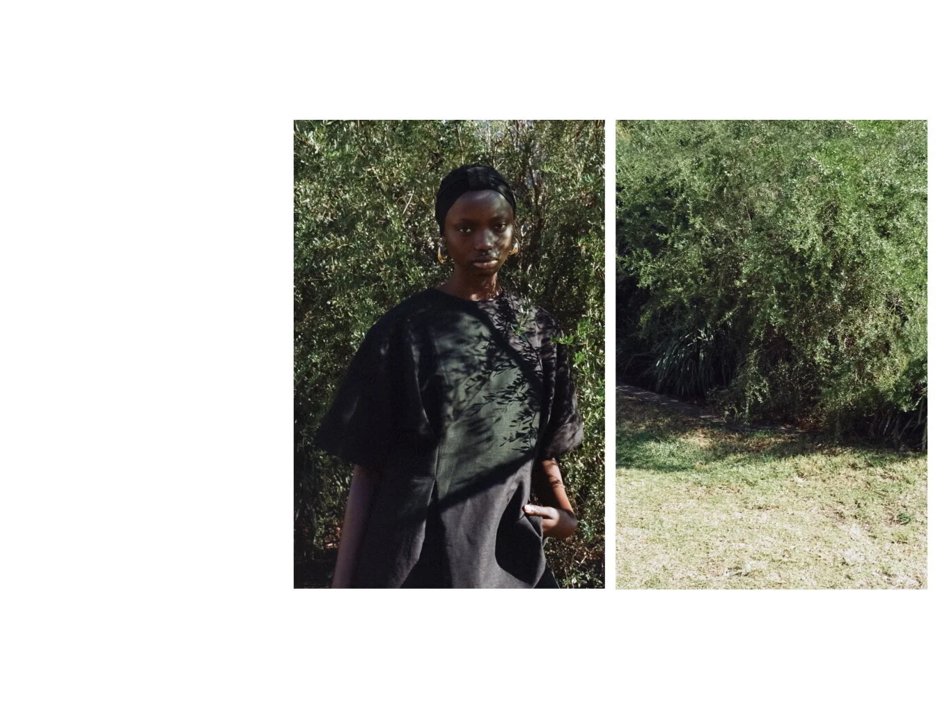 Toteme top, Stylist’s own headband, Stylist’s earrings