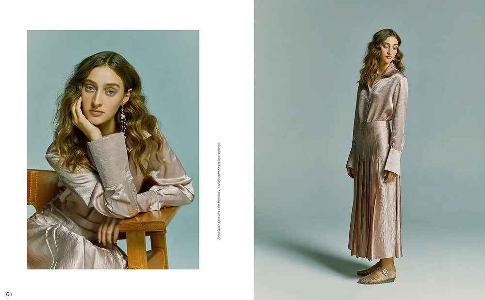 Anna Quan shirt and skirt @from Incu, stylist's own shoes and earring