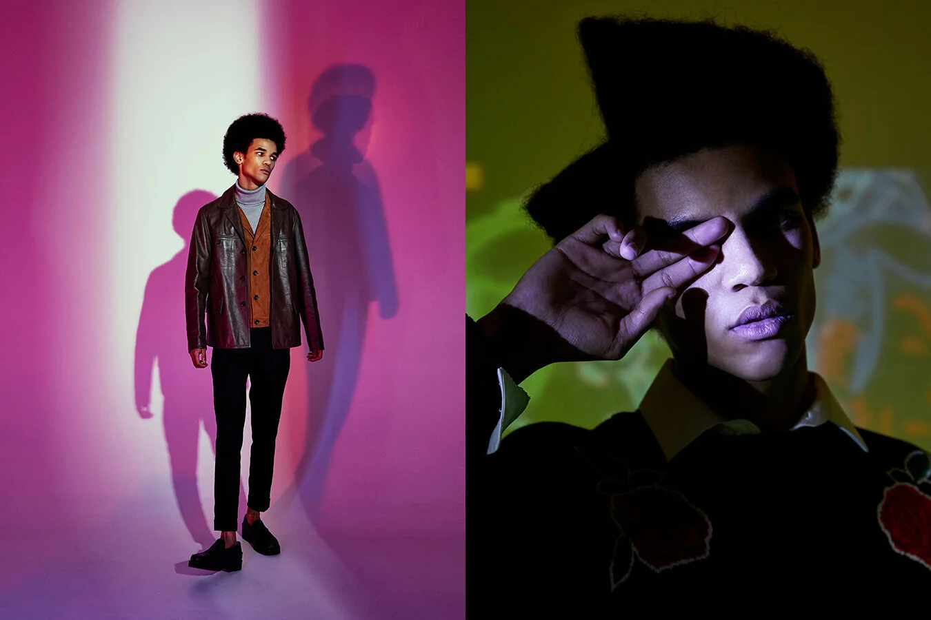 Left: Bally total look // Right: Politix shirt and Lacoste jumper.